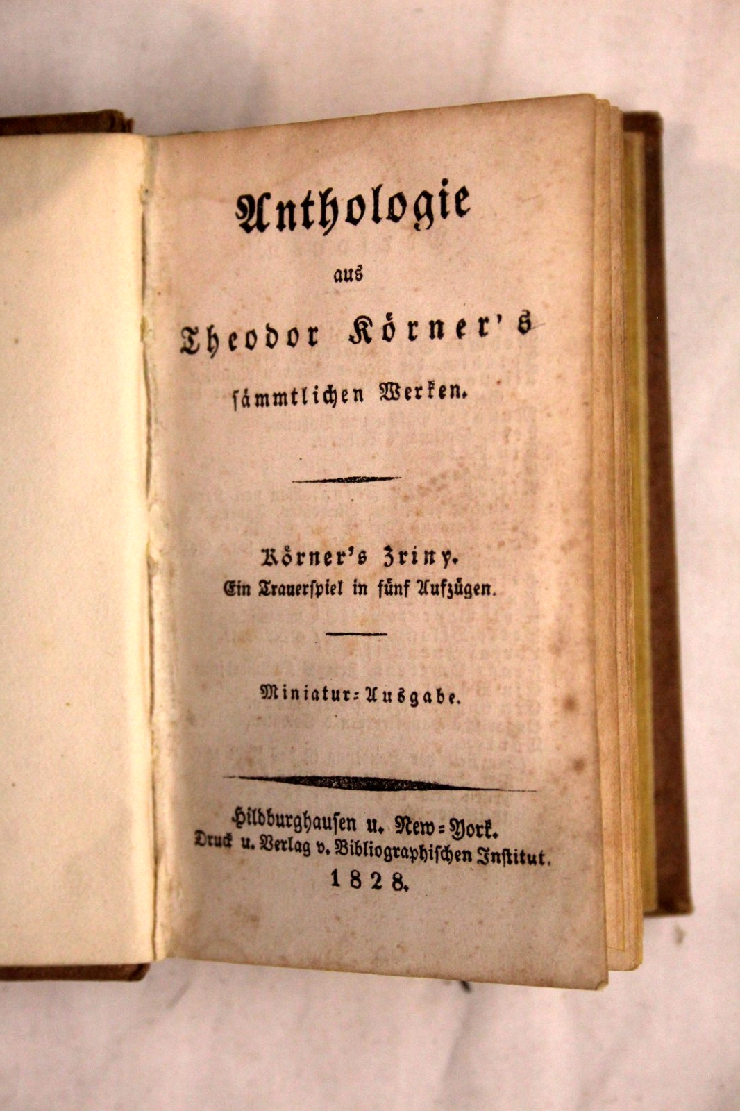 Book 1828 Berlin Germany ( minature library) 11 cm x 7 cm