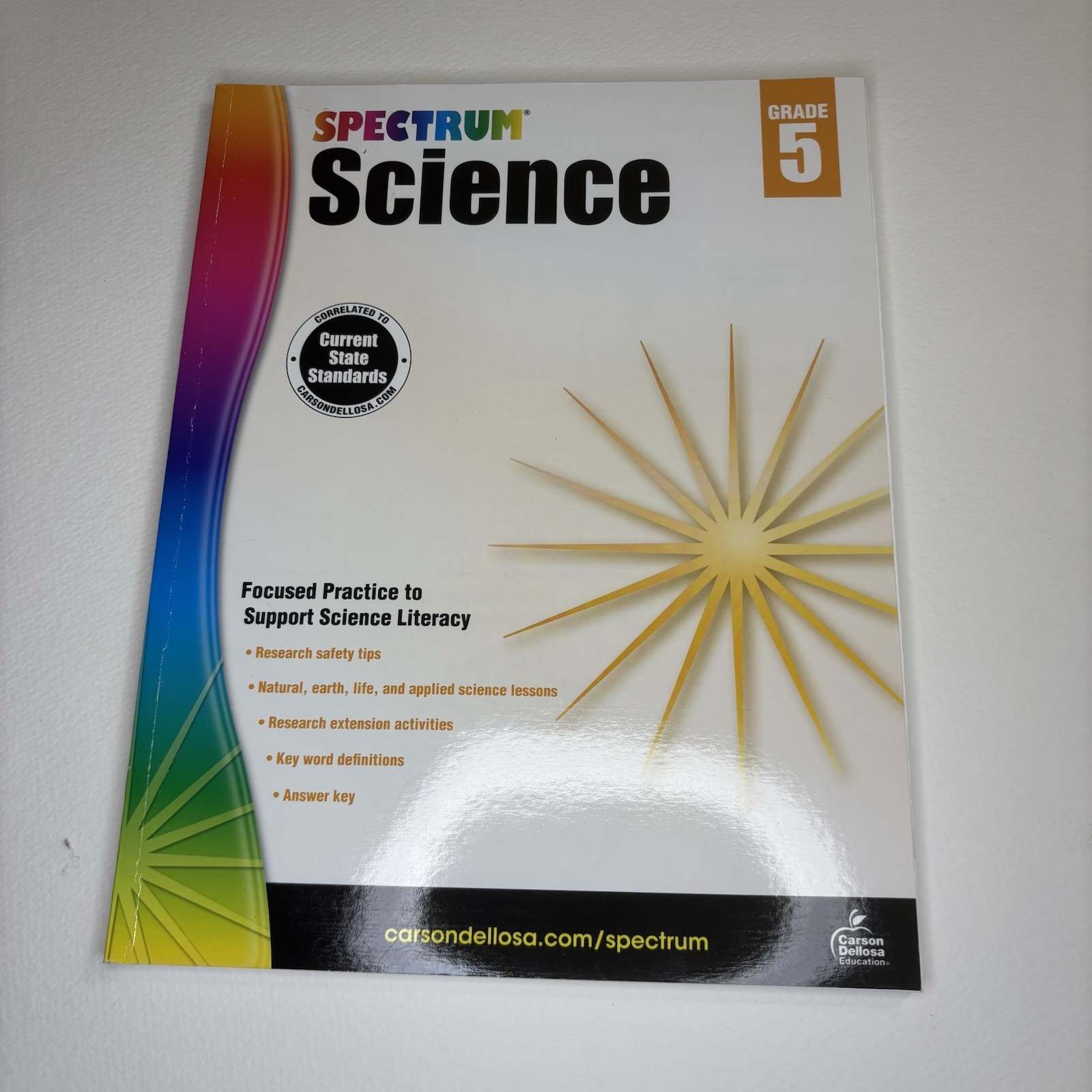 Lot of 5 Grade 5 Workbooks Spectrum Math Science Reading Virginia Test Prep SOL