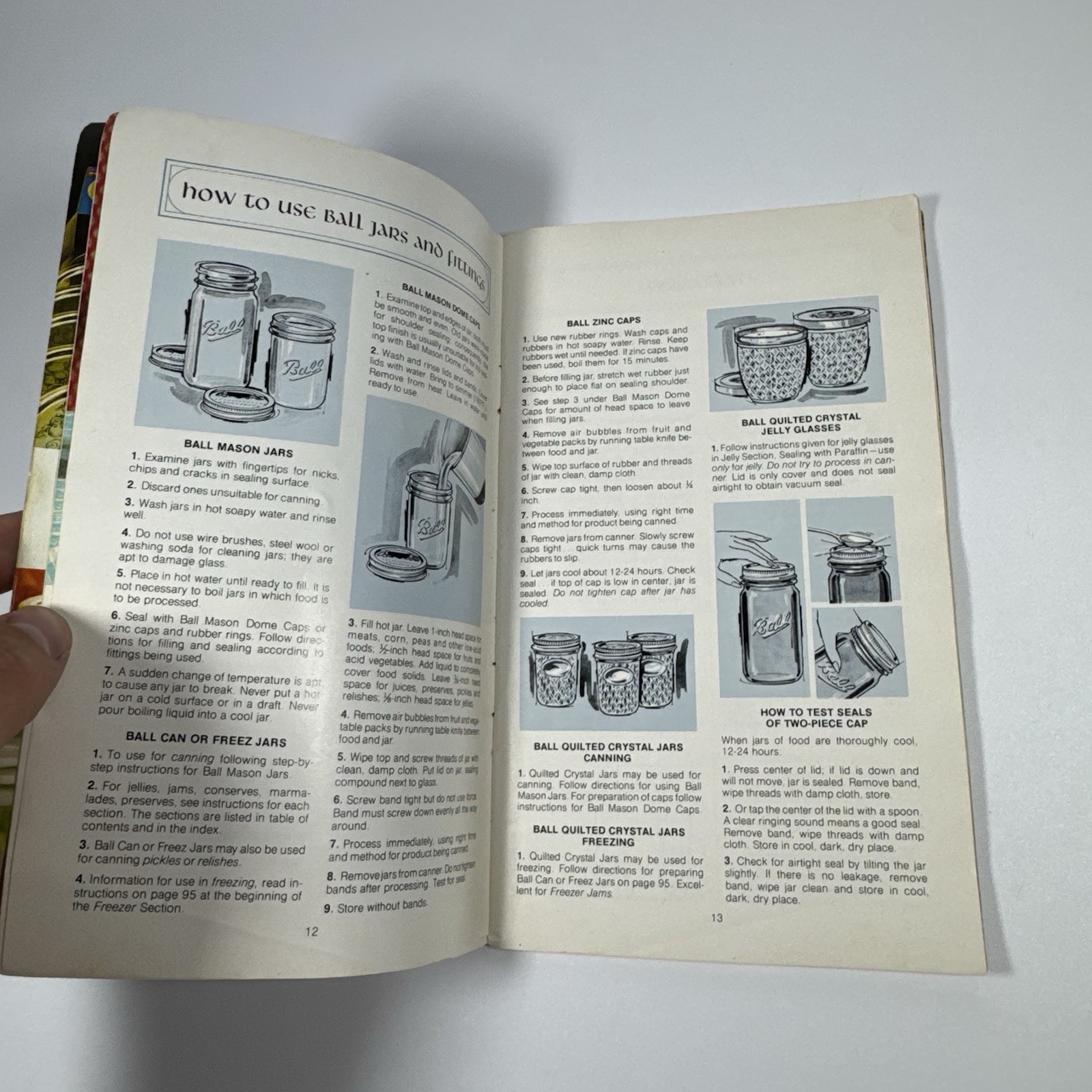 1972 Ball Blue Book Vintage Canning Recipe Guide Booklet