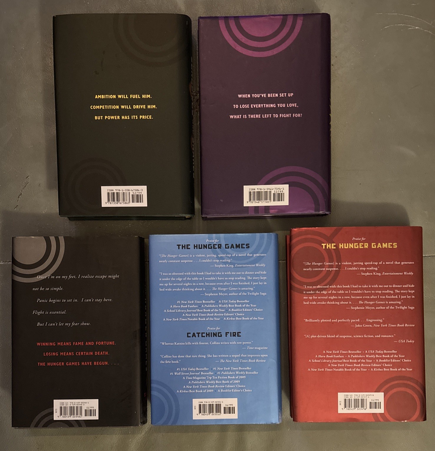 The Hunger Games 5 Book Complete Set, by Suzanne Collins (Hardcover)