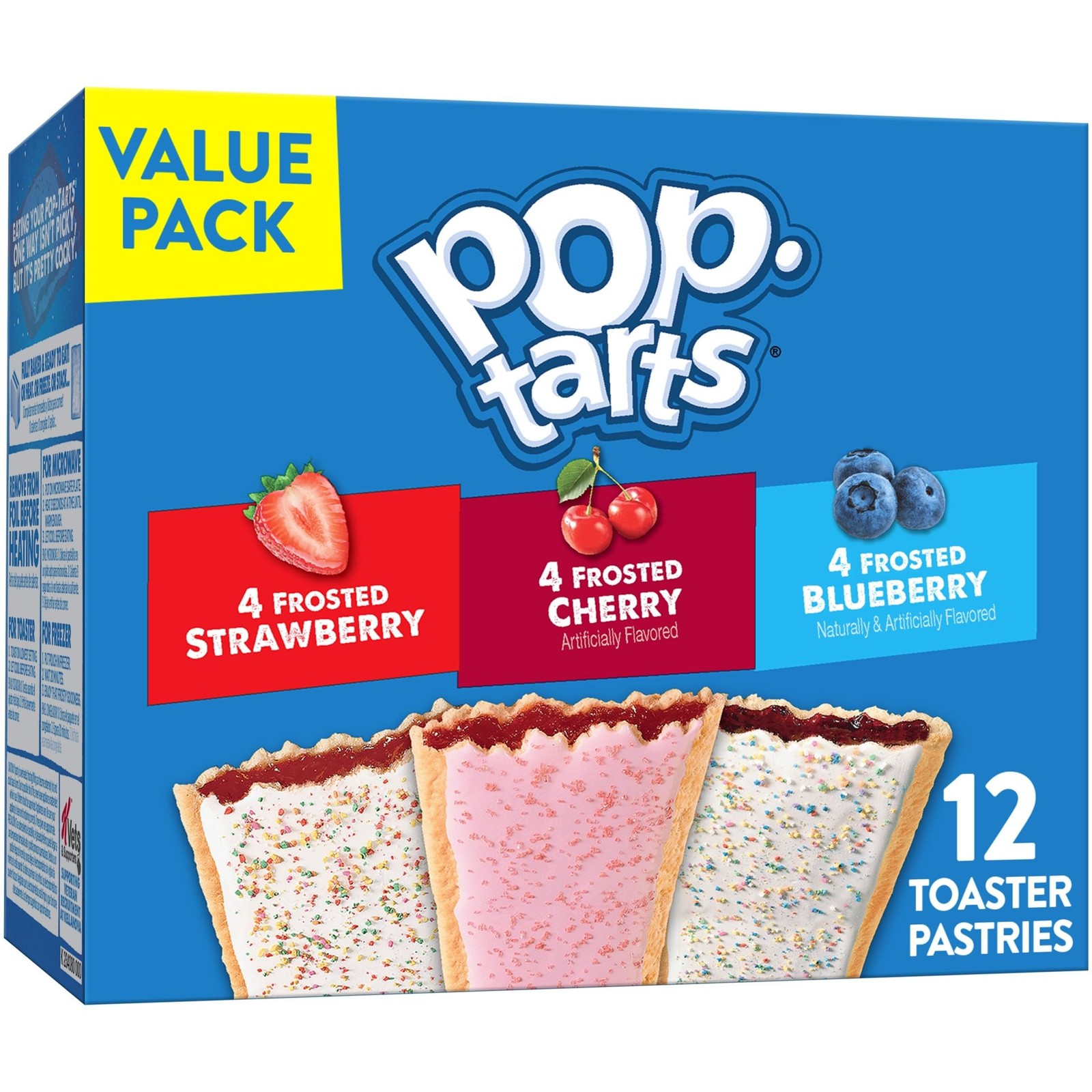 Pop-Tarts Toaster Pastries, Breakfast Foods, 12 Count (20.3 oz) (Pack of 1)