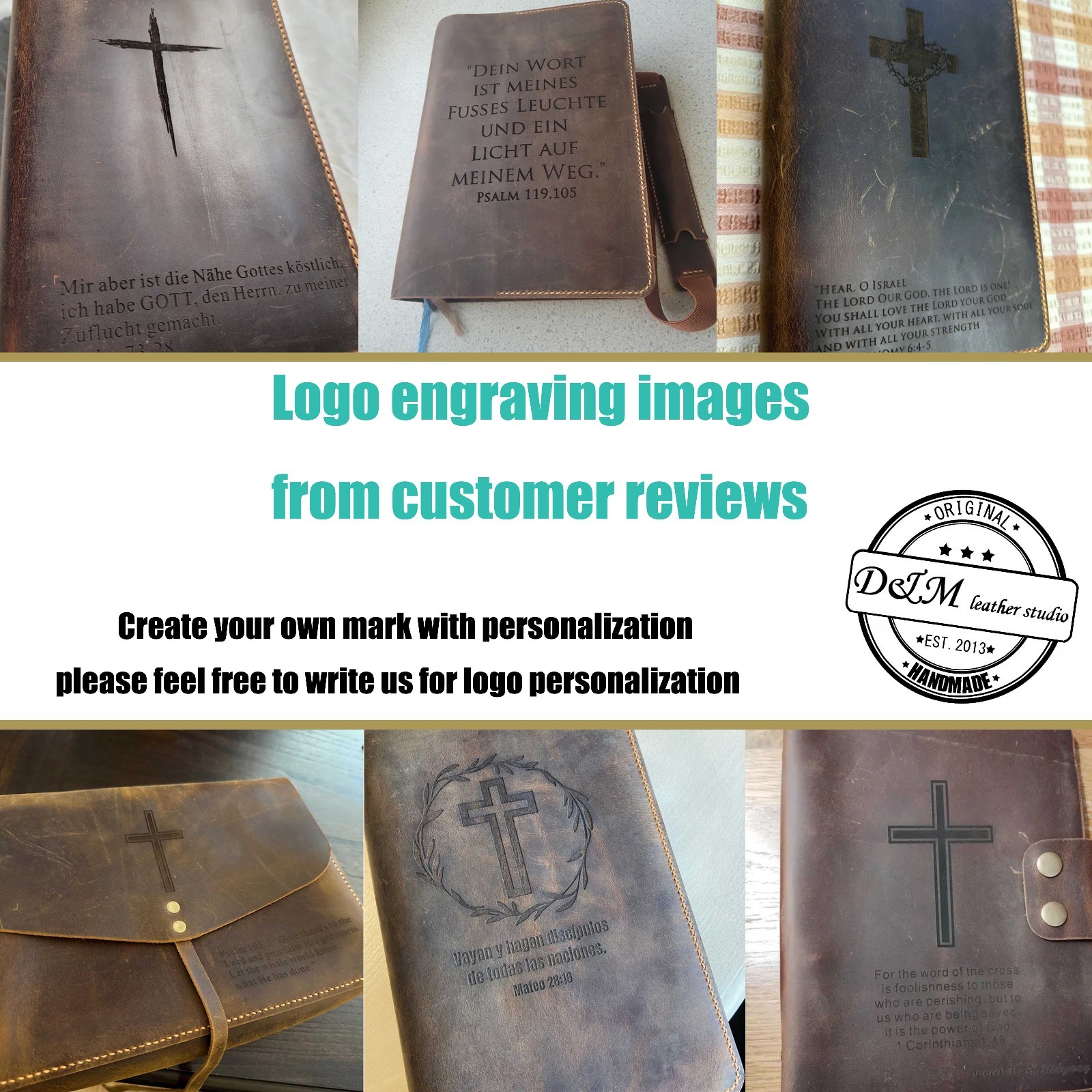 Personalized KJV Holy Bible cover, Custom leather holy bible book case cover