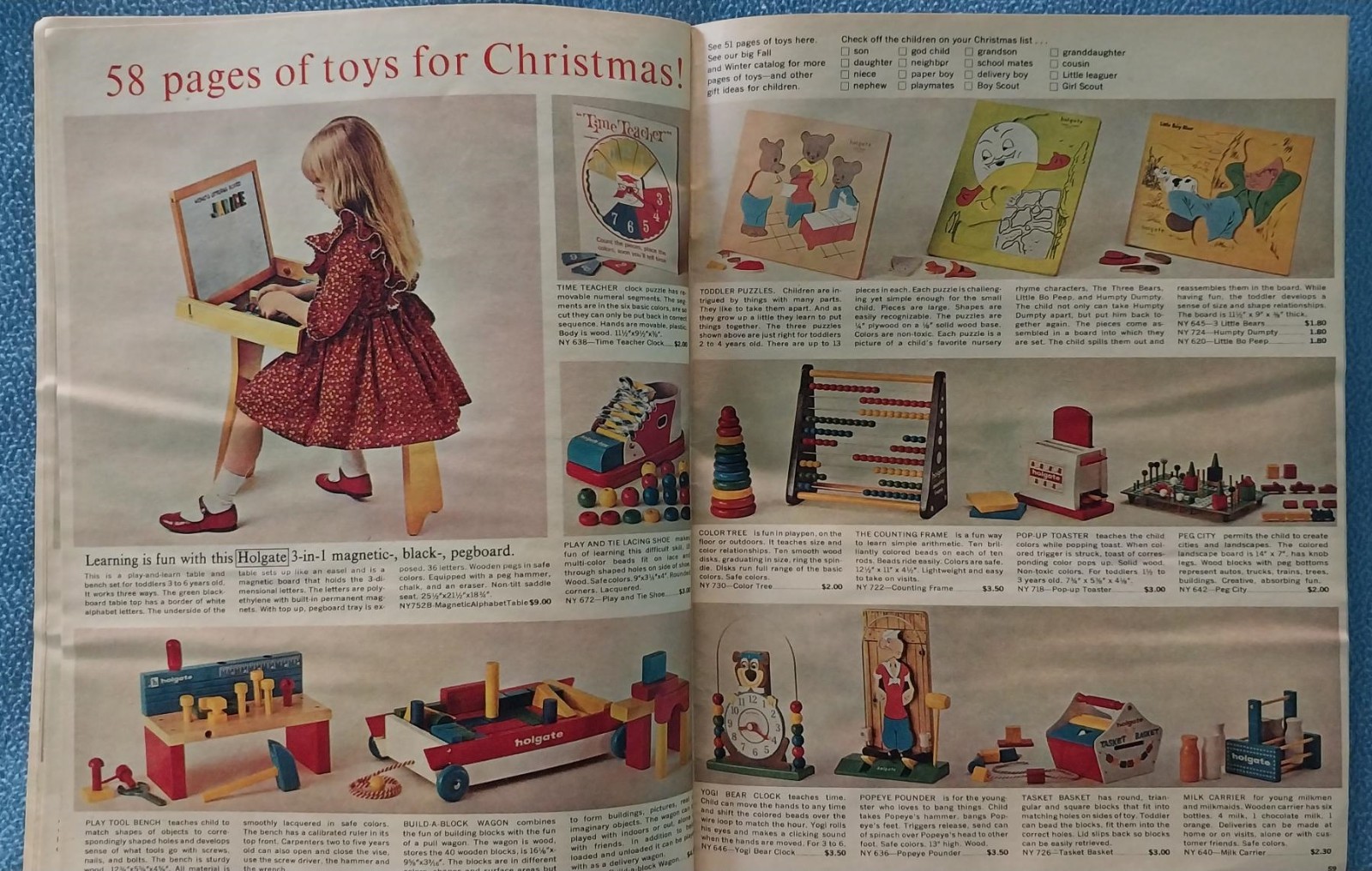 1964 Popular Club Plan Christmas Catalog – 58 pages of toys – clothes housewares