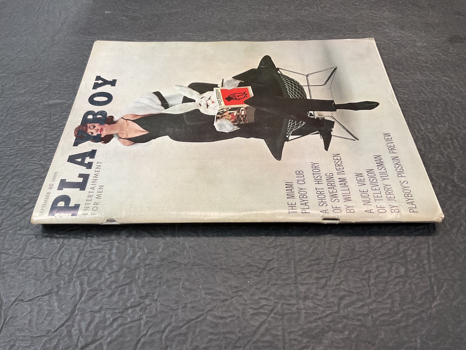 Playboy Magazine September 1961 Vargas Girl Centerfold Solid Condition