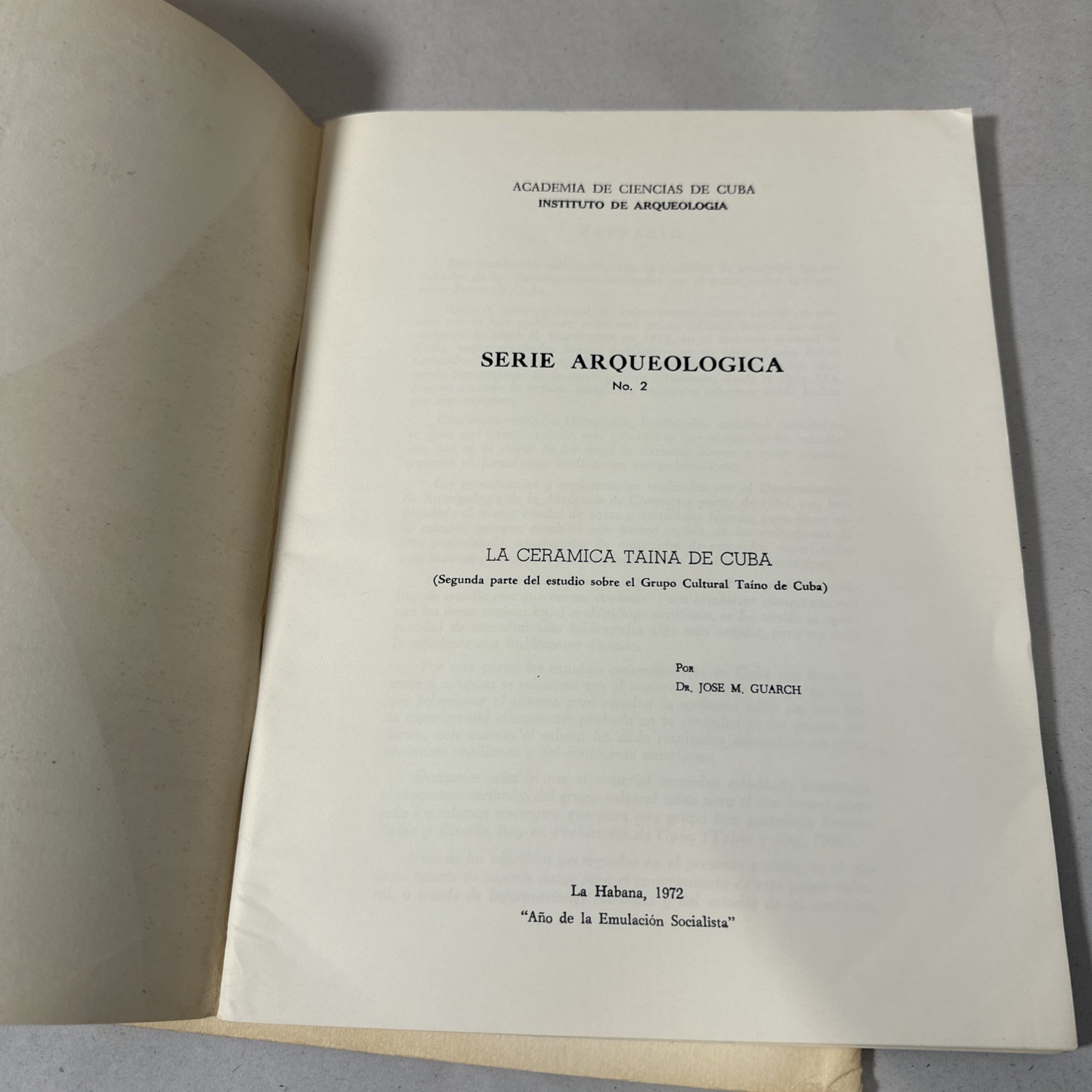 Serie Arqueologica Cuba Archaeology Rare Journal 1972 Photos Maps Volume 1 & 2