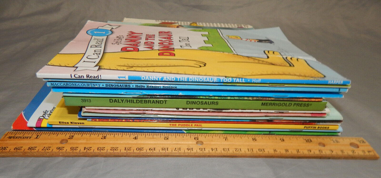 16 kids books DINOSAURS THEMED bulk lot danny crunch munch train galore t-rex