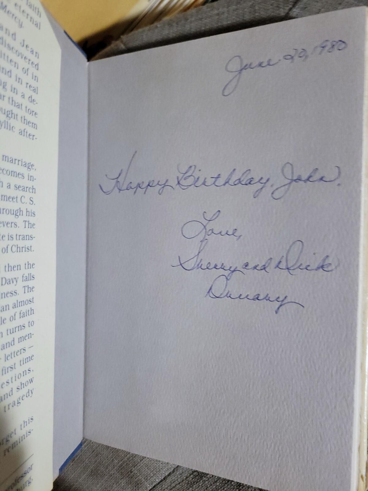 Sheldon Vanauken A SEVERE MERCY 1980 Hardcover C.S. Lewis HCDJ