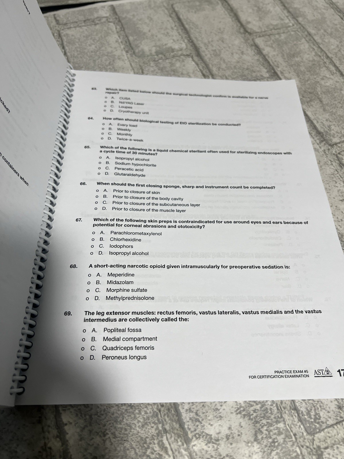 AST Surgical Tech Certifying Exam Study Guide 3rd Ed