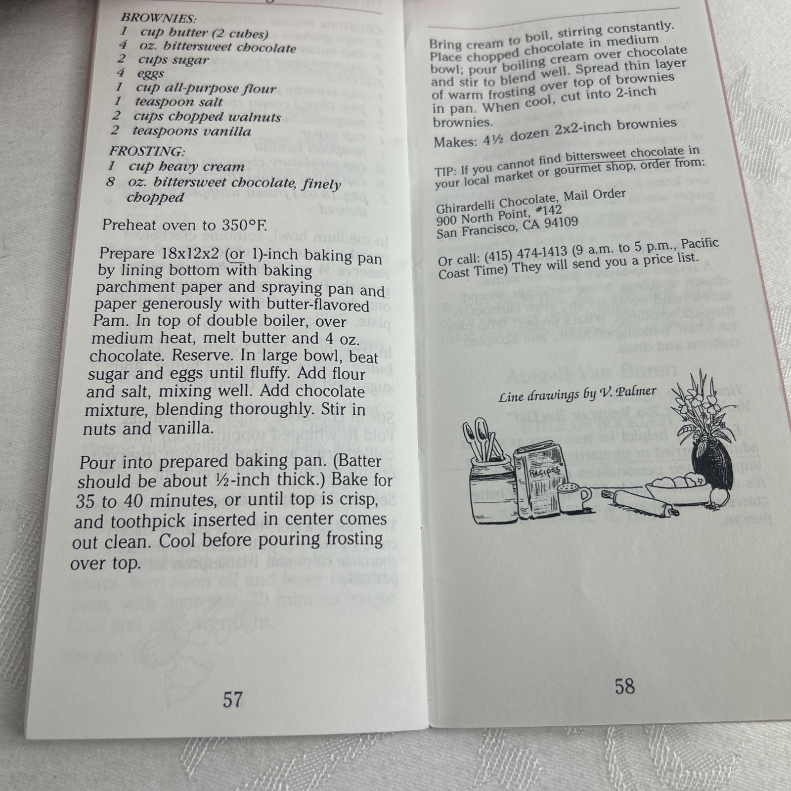 More Favorite Recipes by Dear Abby, 1990 Scarce Columnist’s Booklet 58 Pages
