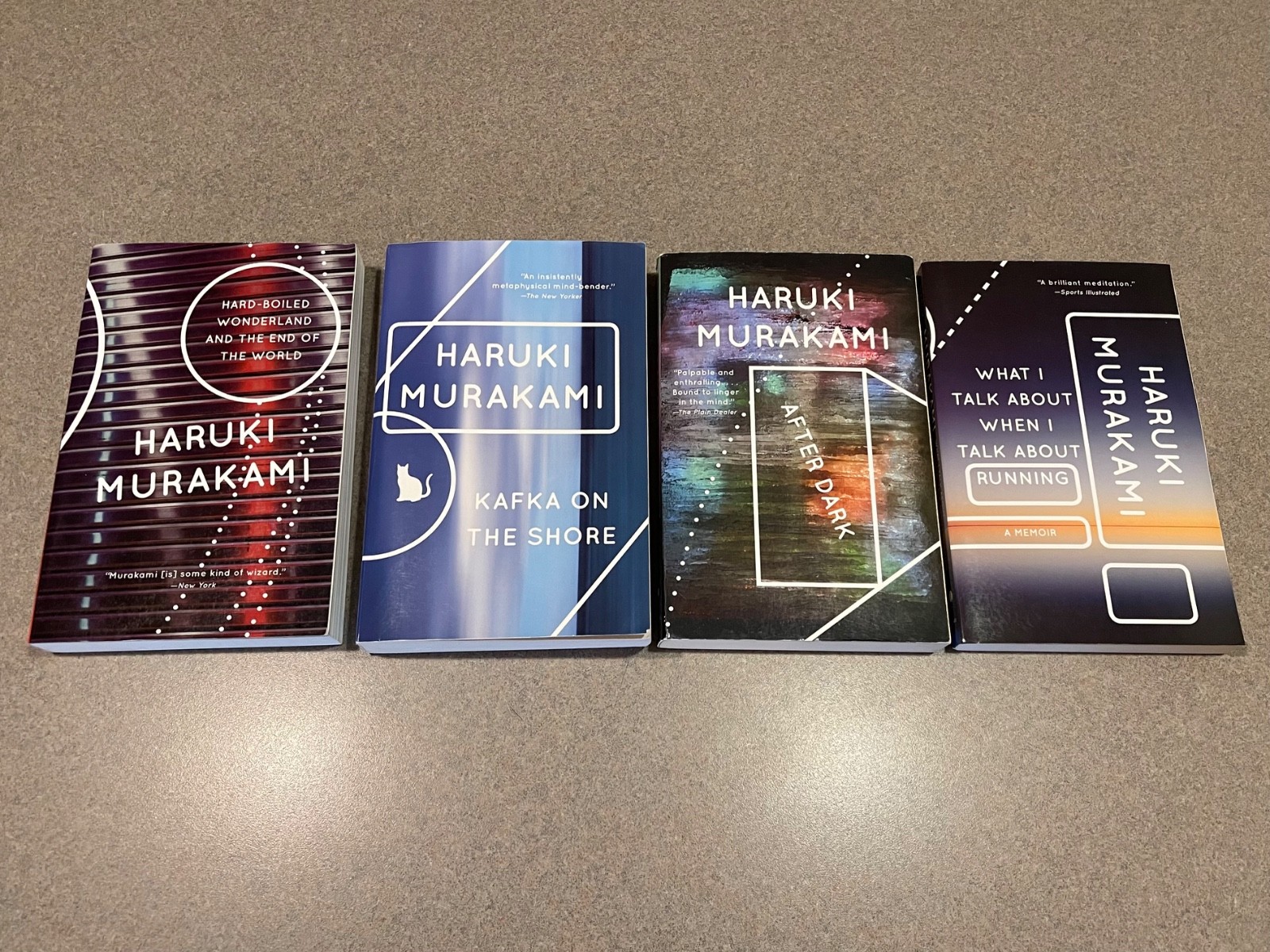 Haruki Murakami 4 Book Lot : Hardboiled Wonderland, After Dark, Kafka on Shore