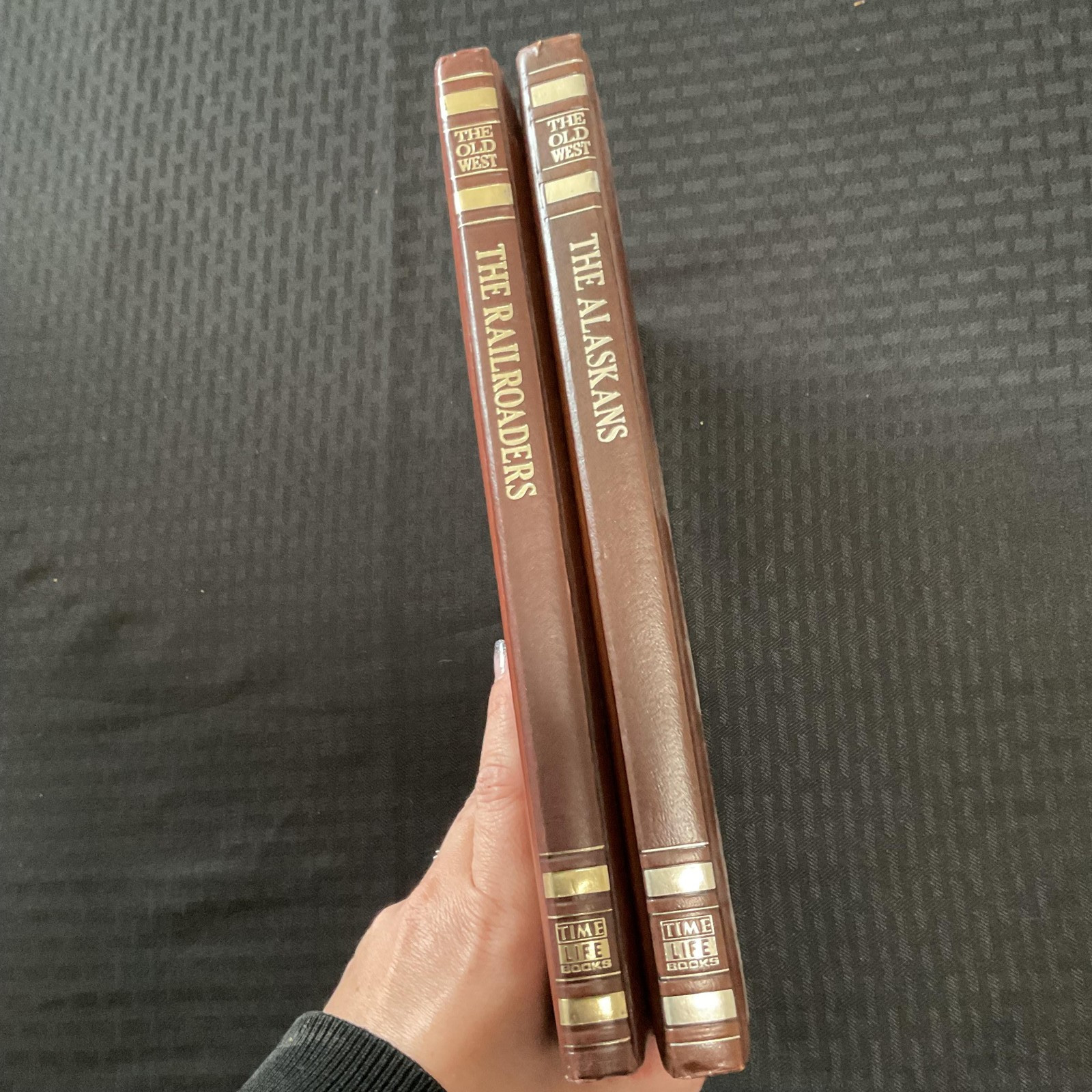 Vintage The Old West Time-Life The Alaskans Railroaders 2 Vol Brown HC Set