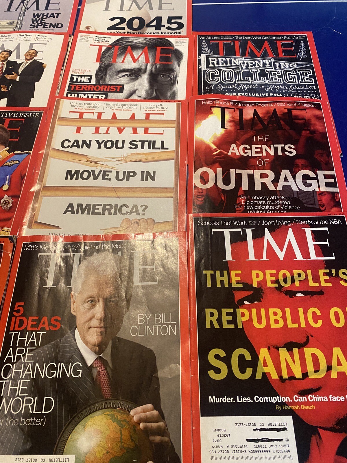 TIME MAGAZINES Lot Of 14 2011-2012 ISSUEs ~ ROYAL WEDDING,The Protester, 100 ppl