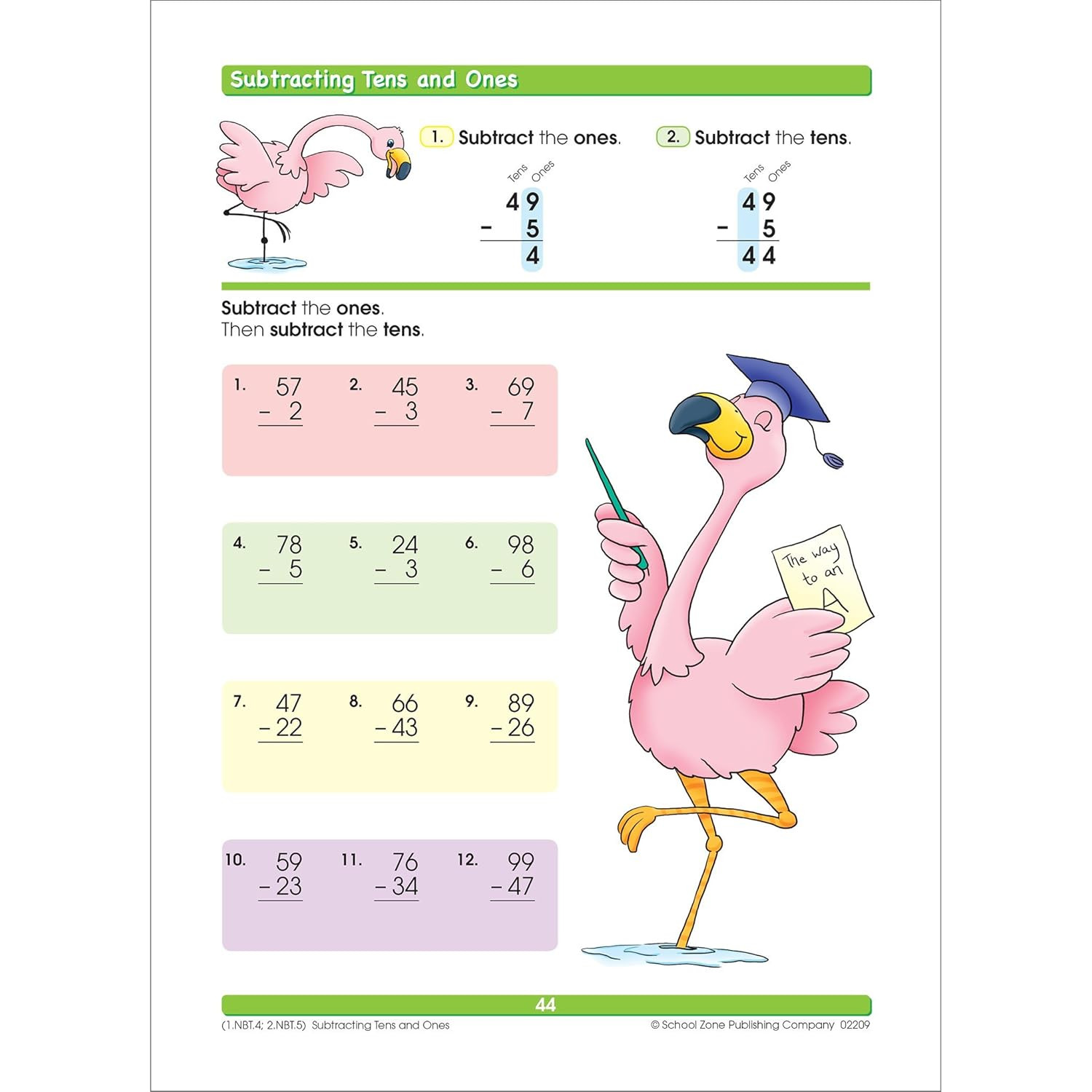 School Zone Addition & Subtraction Workbook: 64 Pages, 1St Grade, 2Nd Grade, Ele