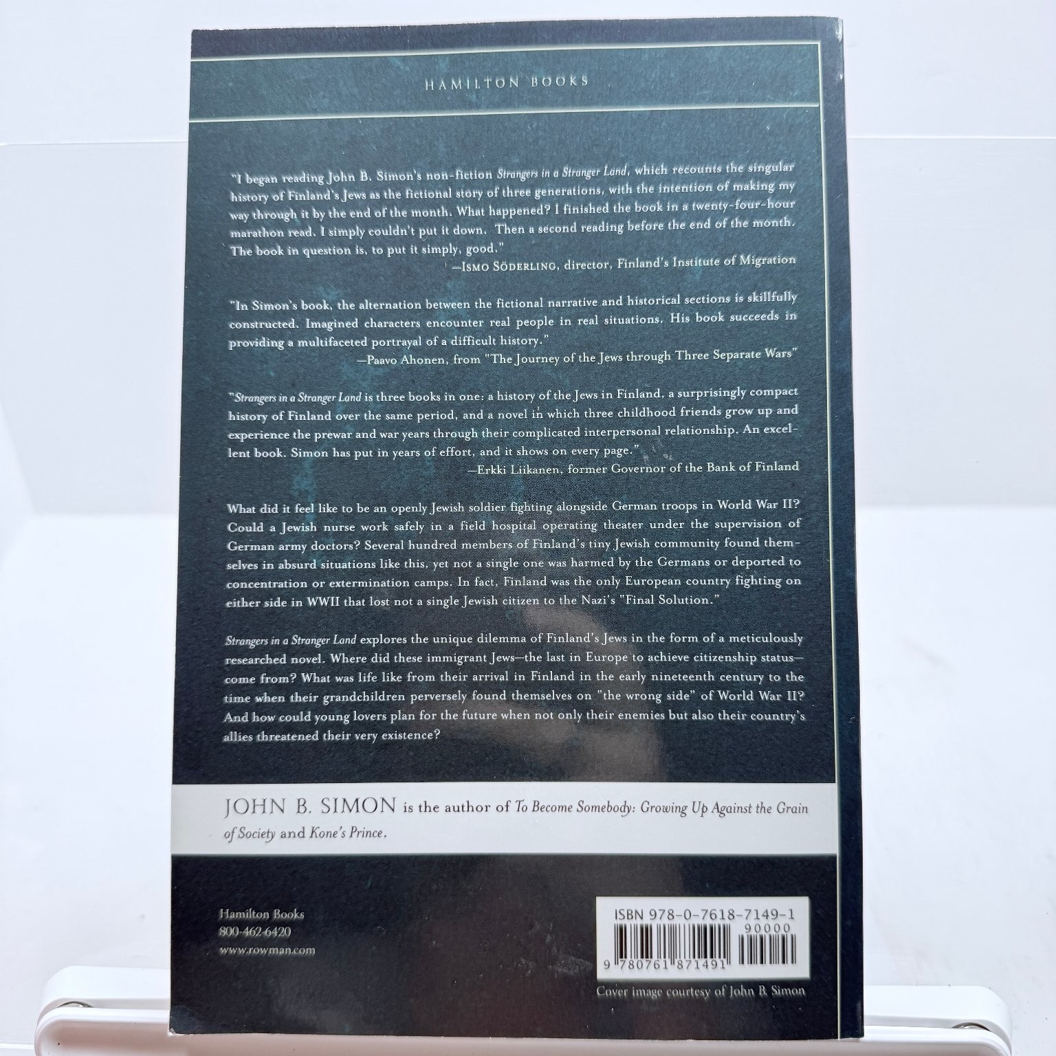 Strangers in a Stranger Land John B. Simon 2019 WWII Jewish History Finland