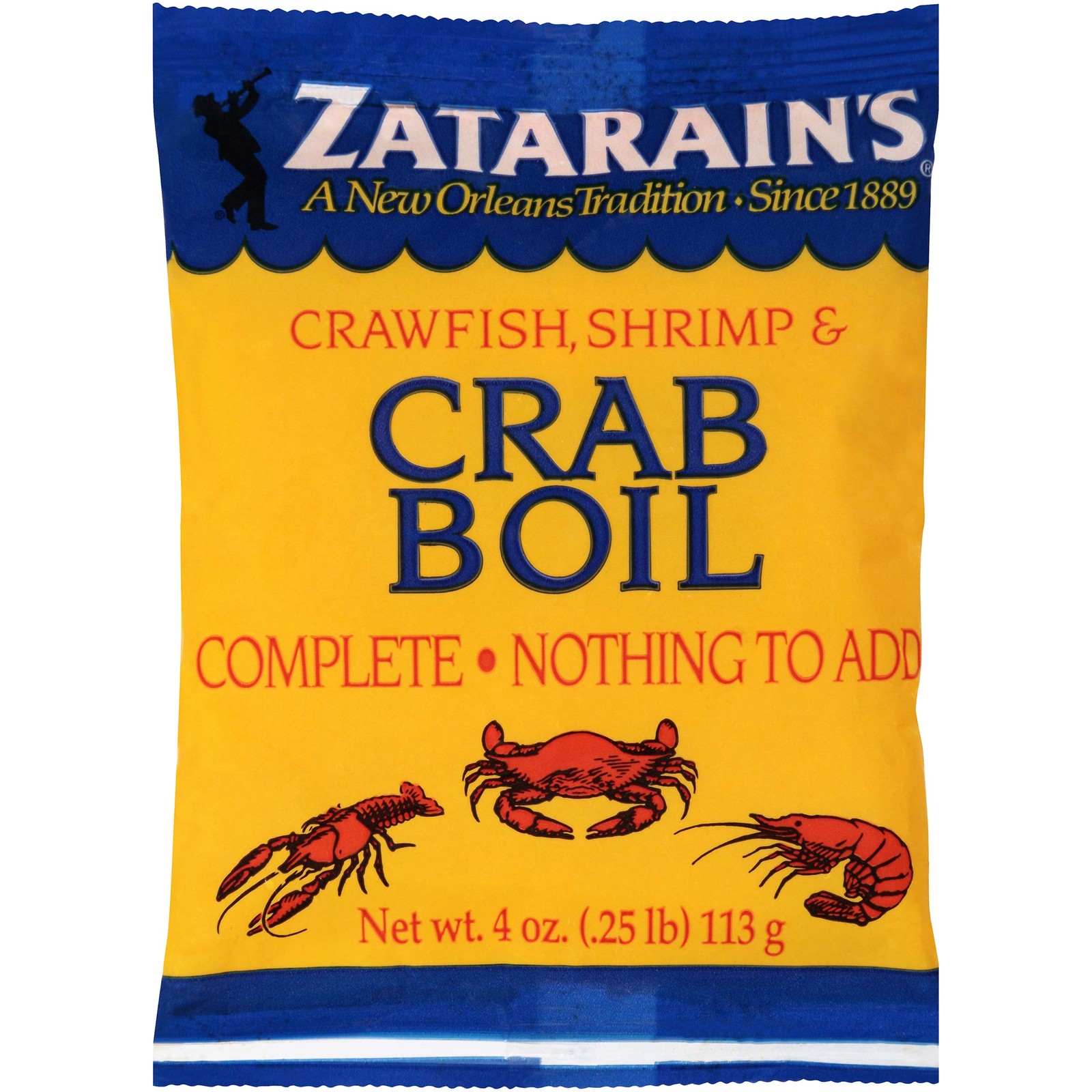 Zatarain’s Crawfish, Shrimp & Crab Boil, 4 oz (Pack of 4) 4 Ounce