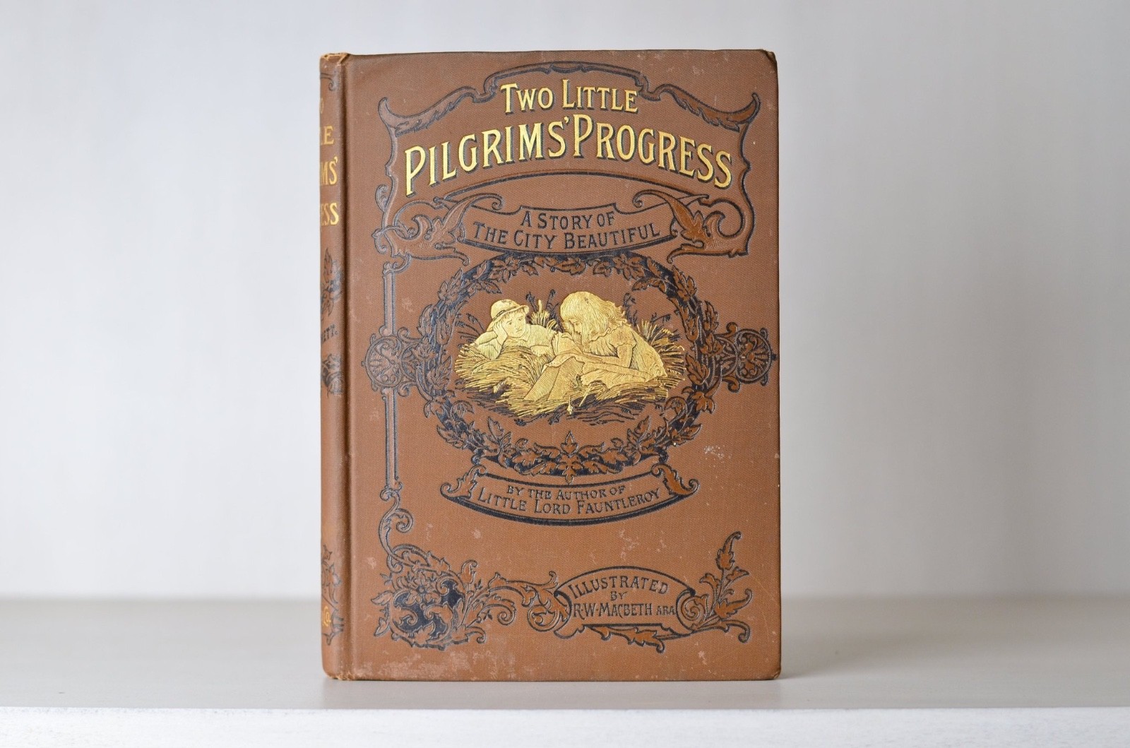 Antique Victorian Binding Two Little Pilgrim’s Progress Frances Hodgson Burnett