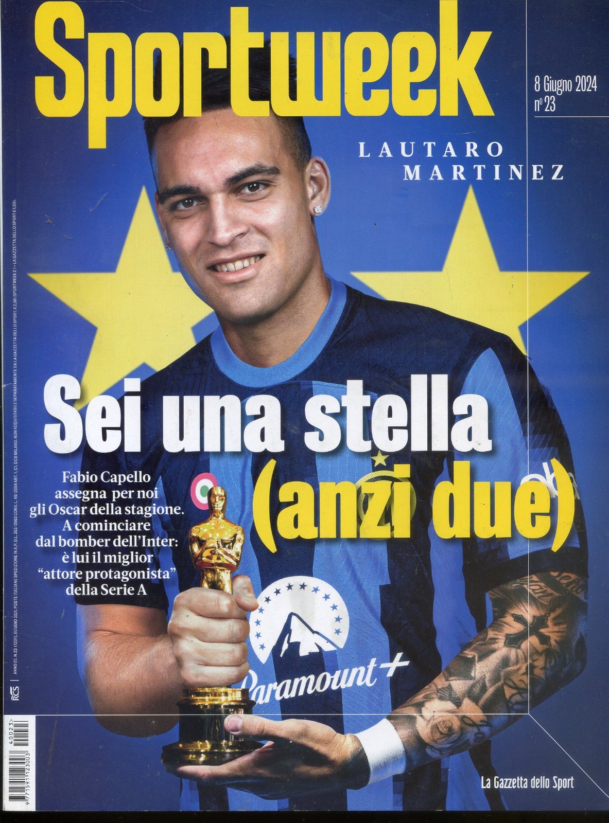 08/06/2024 SPORTWEEK – LAUTARO MARTINEZ – SEI UNA STELLA
