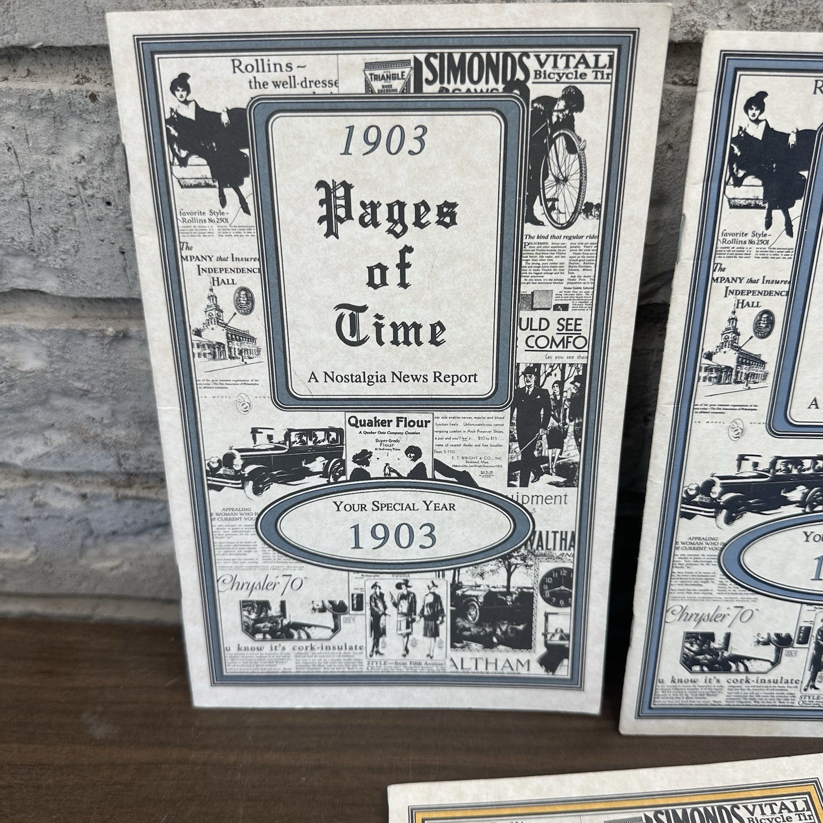7 Year Pages Of Time Nostalgia News Report Booklet 1903, 07, 32, 33, 55, 58, 63