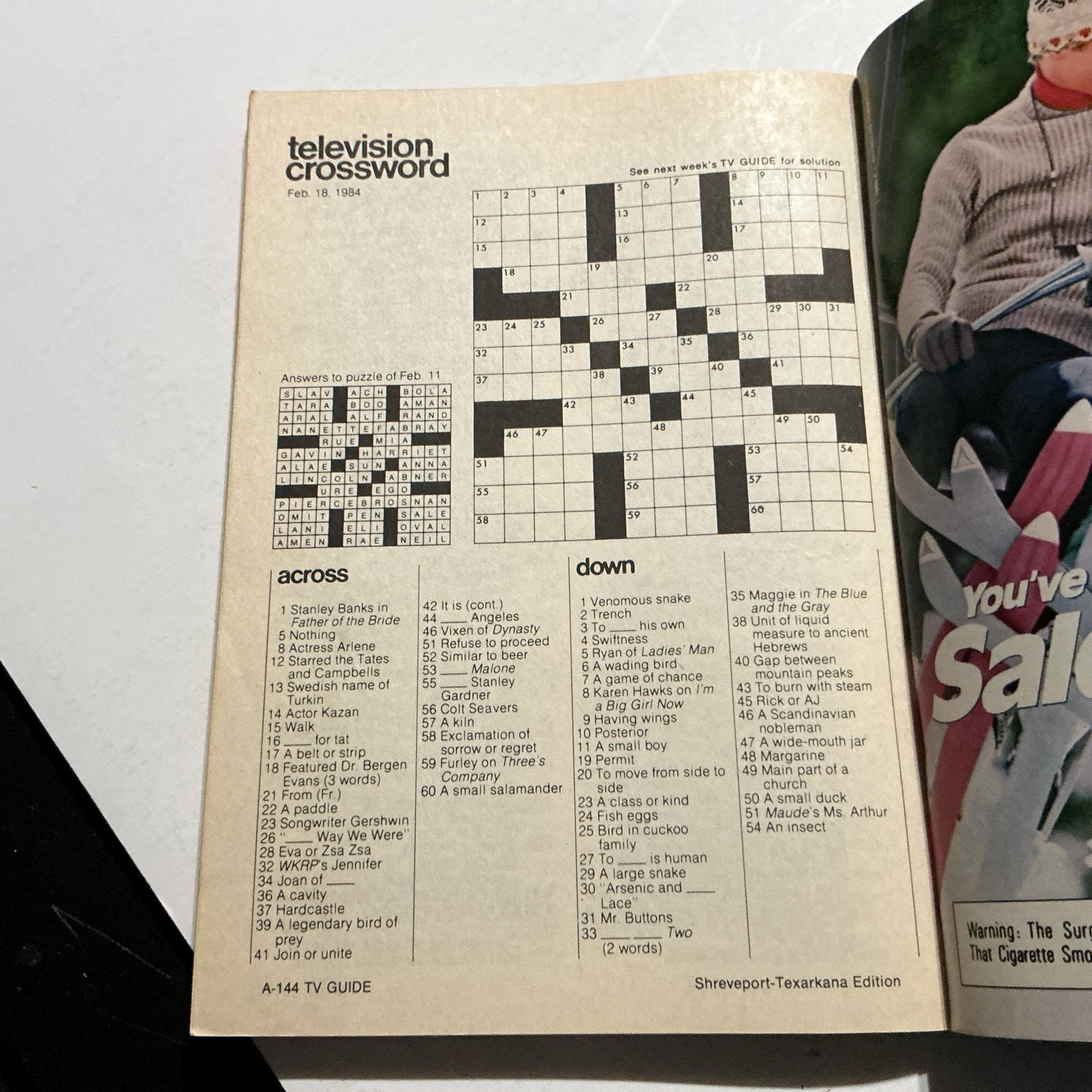 TV GUIDE FEB. 1984 – D. Cannon, Christopher Reeve, Timothy Hutton, Rhea Perlman