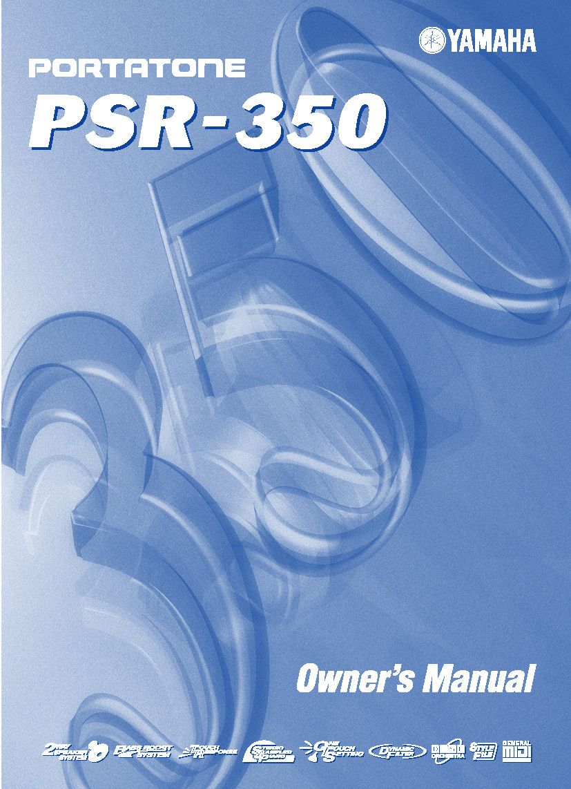 Yamaha PSR-350 Instruction Manual: 105 Pages & Protective Covers!