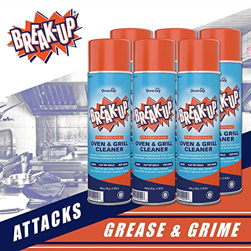 Diversey Break-Up Professional Oven & Grill Cleaner, Aerosol, 19 oz. 6 Pack