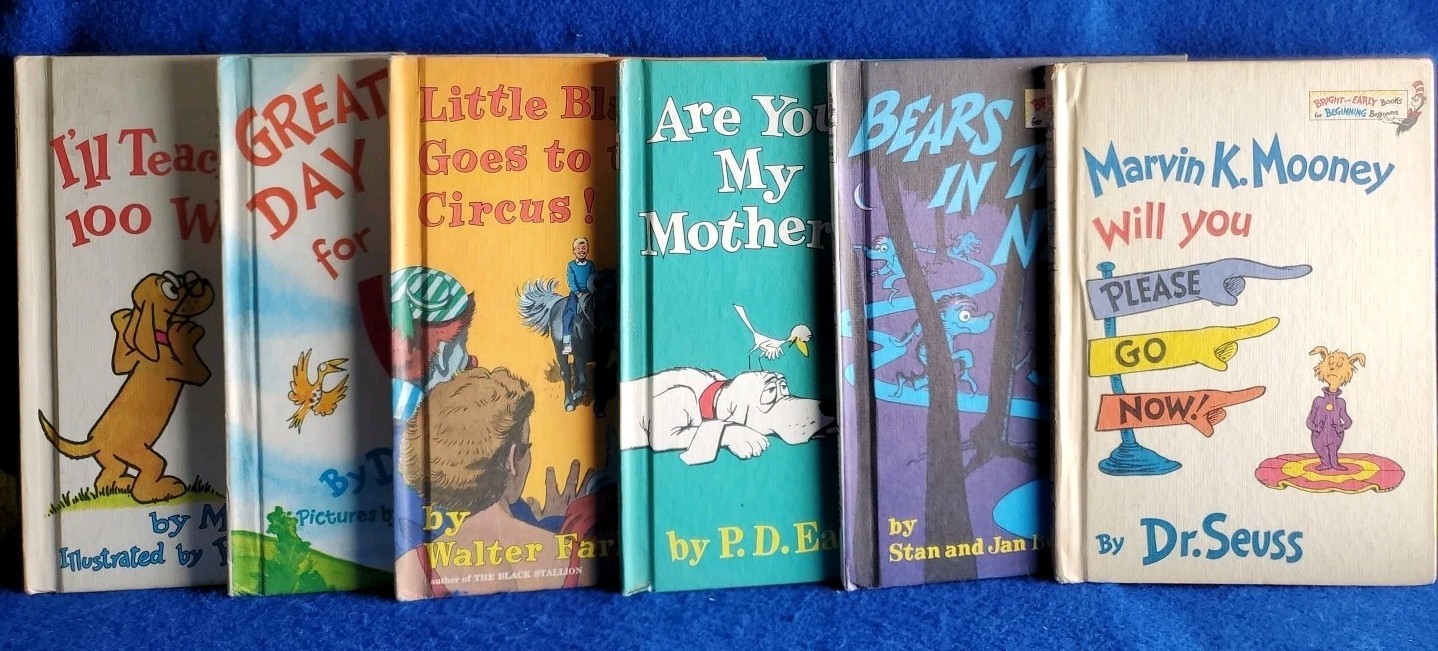 Lot of 38 Vintage Children’s Beginner Books Dr. Seuss Berenstains & More 1960-80
