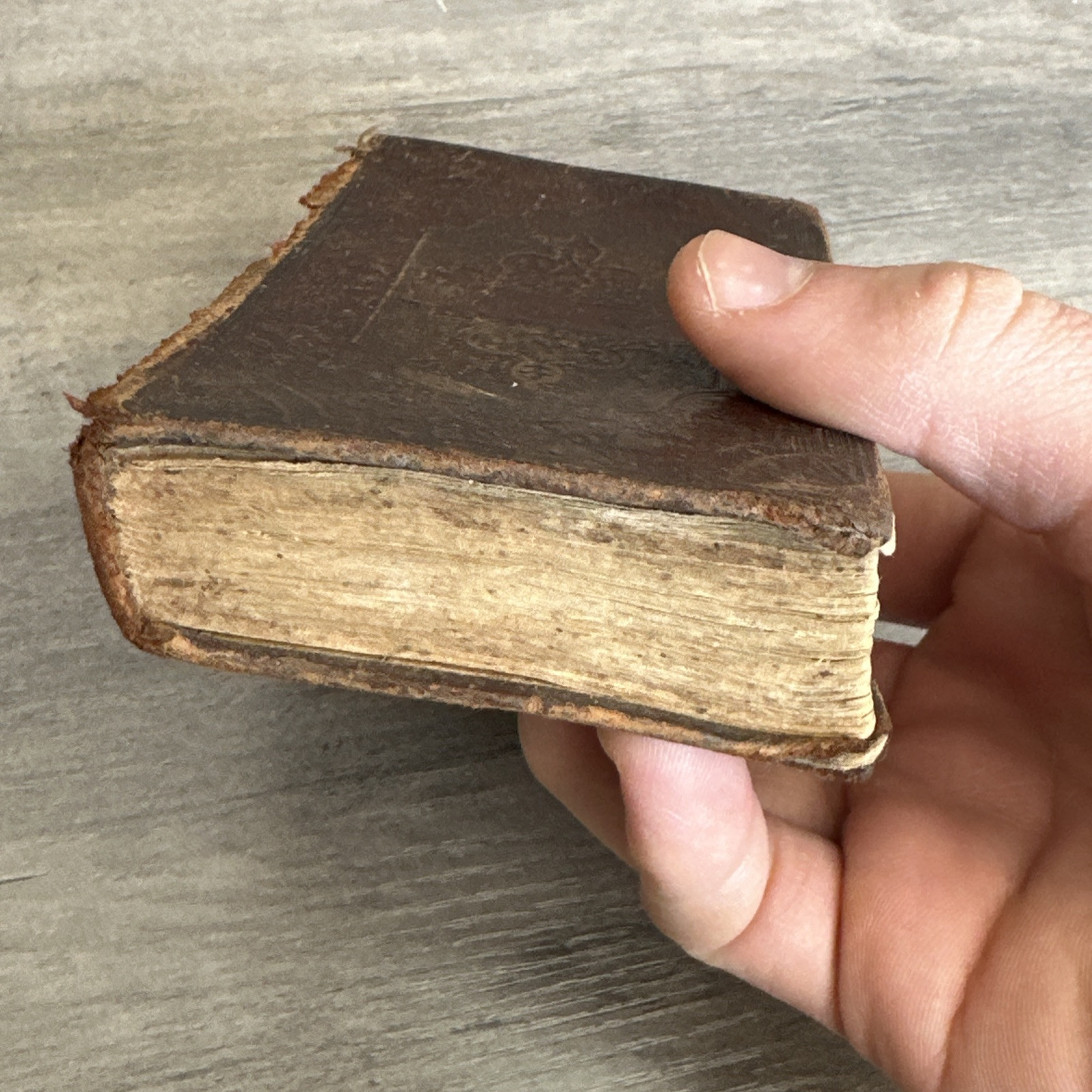1854 Antique New Testament Pocket Bible American Bible Society Rare Collectible