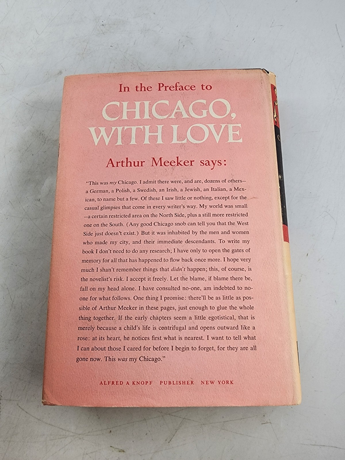 Chicago With Love A Polite and Personal History Arthur Meeker 1st ed HC DJ
