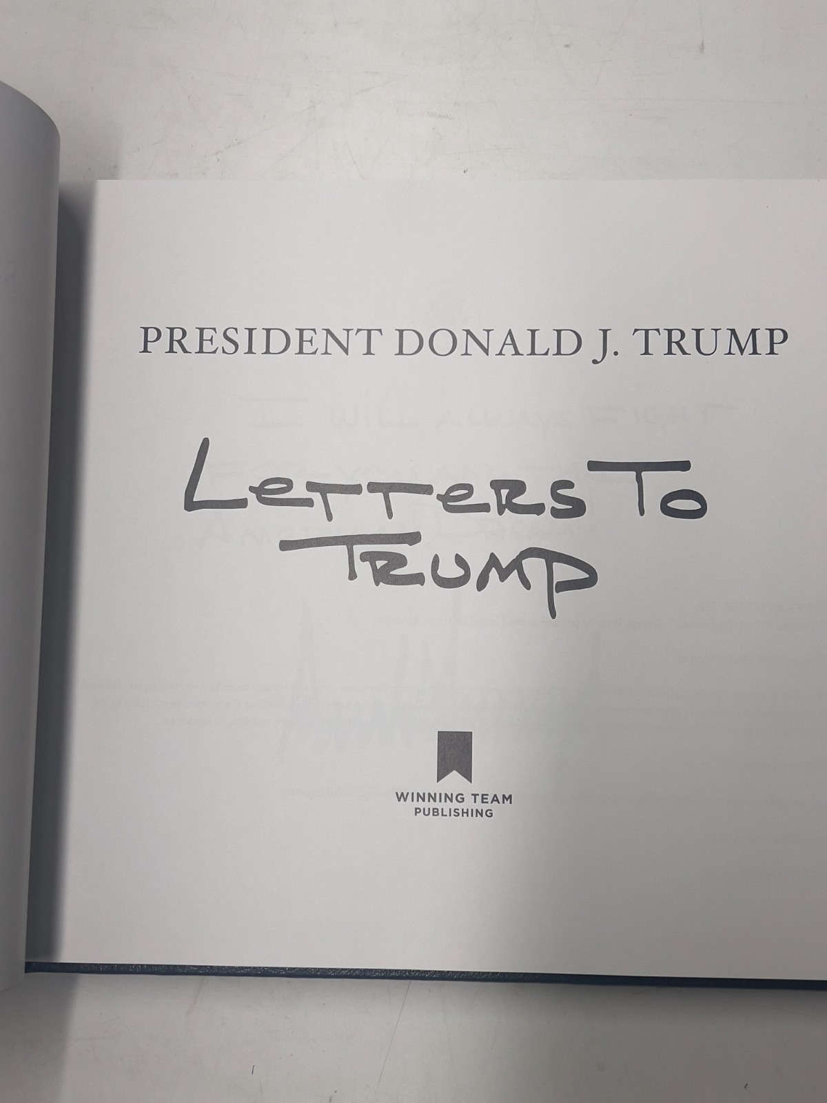 Letters to Trump Hardcover Donald J. Trump Coffee Table Winning Team Publishing