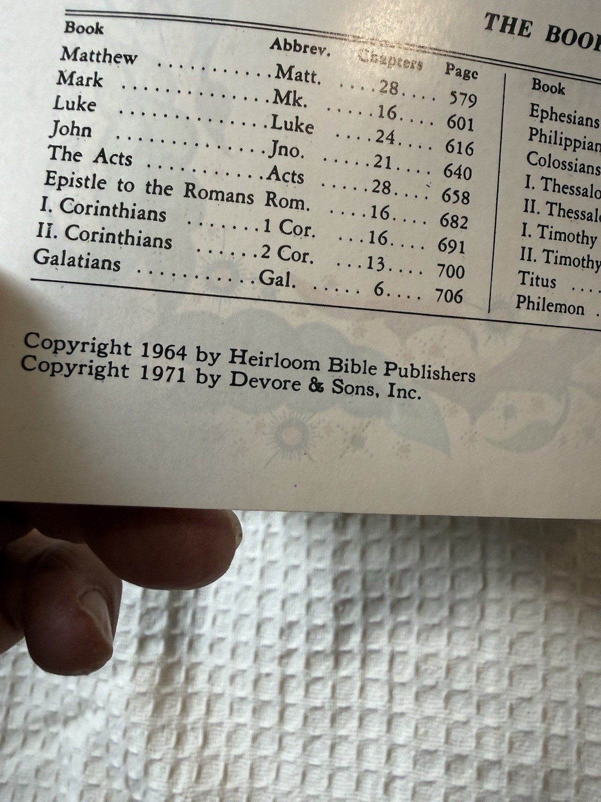 Heirloom Holy Bible Master Reference King James Edition Red Letter 1971 KJV