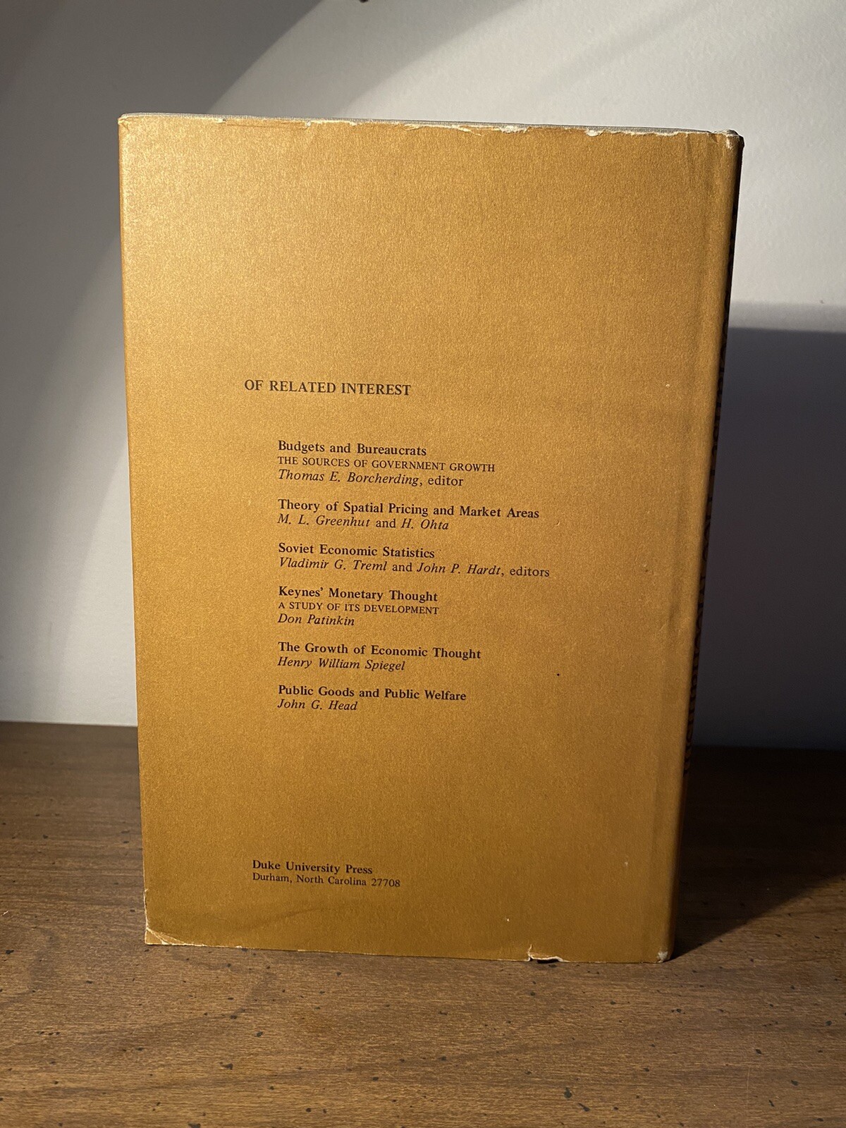 The Socialist Price Mechanism Hardcover Alan Abouchar 1977 Duke Univ Press