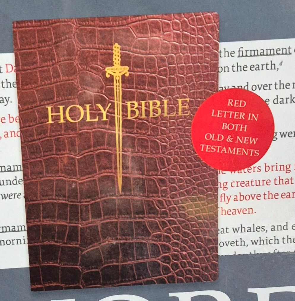 KJV Sword Bible, Large Print (Walnut Alligator, Bonded Leather) NEW / SEALED