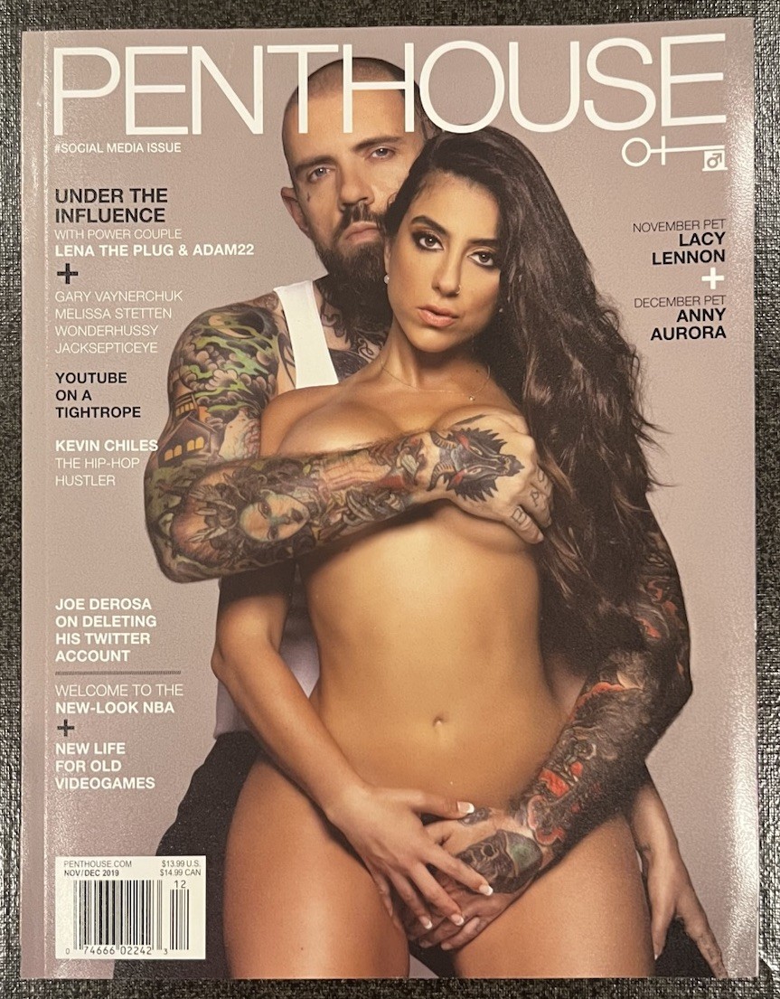 Penthouse Nov/Dec 2019. Social Media Issue. Pet Lacy Lennon, Anna Aurora. New
