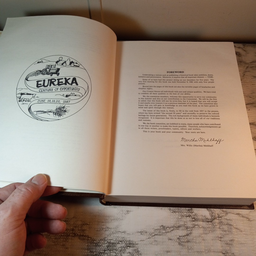 Eureka – 1887-1987 Centennial Anniversary Book, History Book of Eureka S.D.