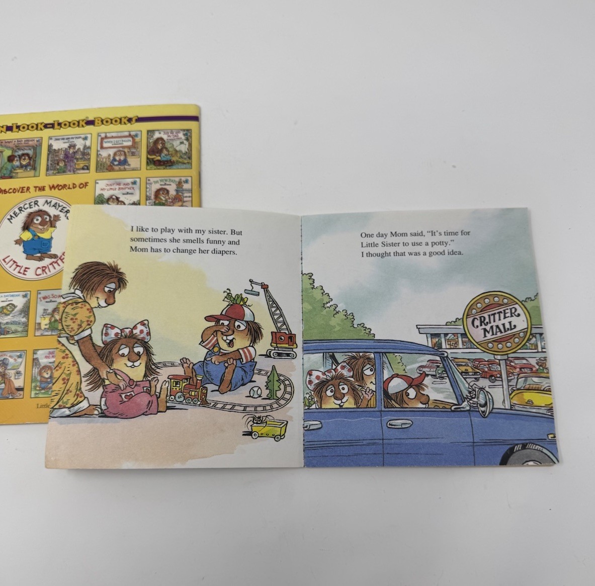 Lot of 2 Little Critter Mercer Mayer Books Mini Book Grandma & Potty Training