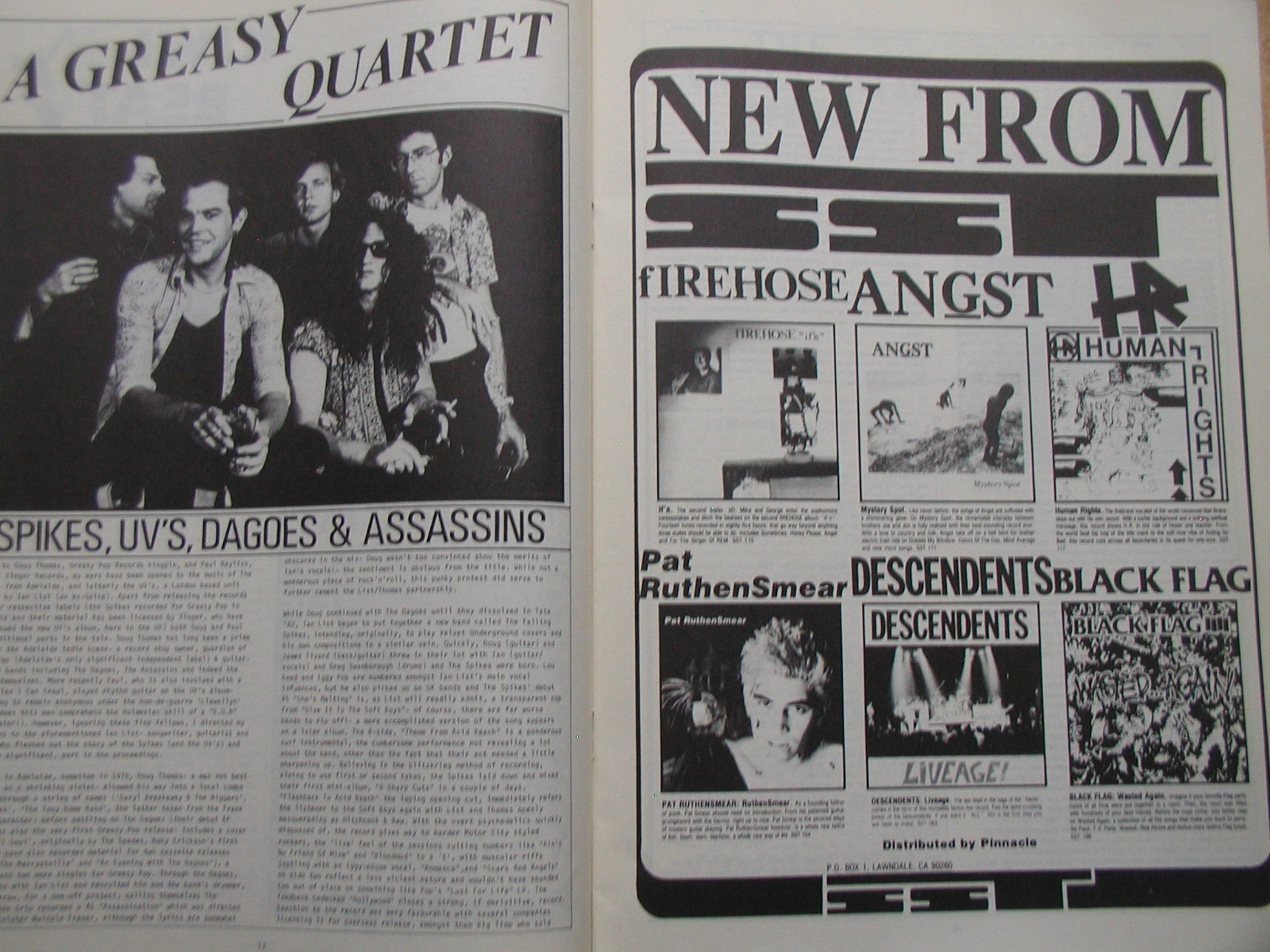 Bucketfull of Brains. No. 24. March 1988. With Gene Clark flexi. Flaming Lips et