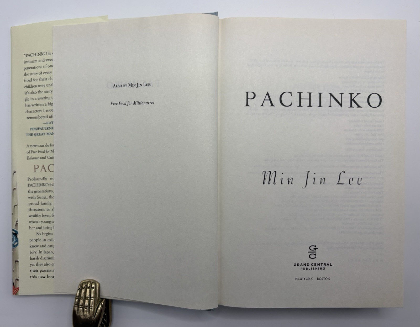 Pachinko Min Jin Lee HCDJ First Edition 1st Printing 2017