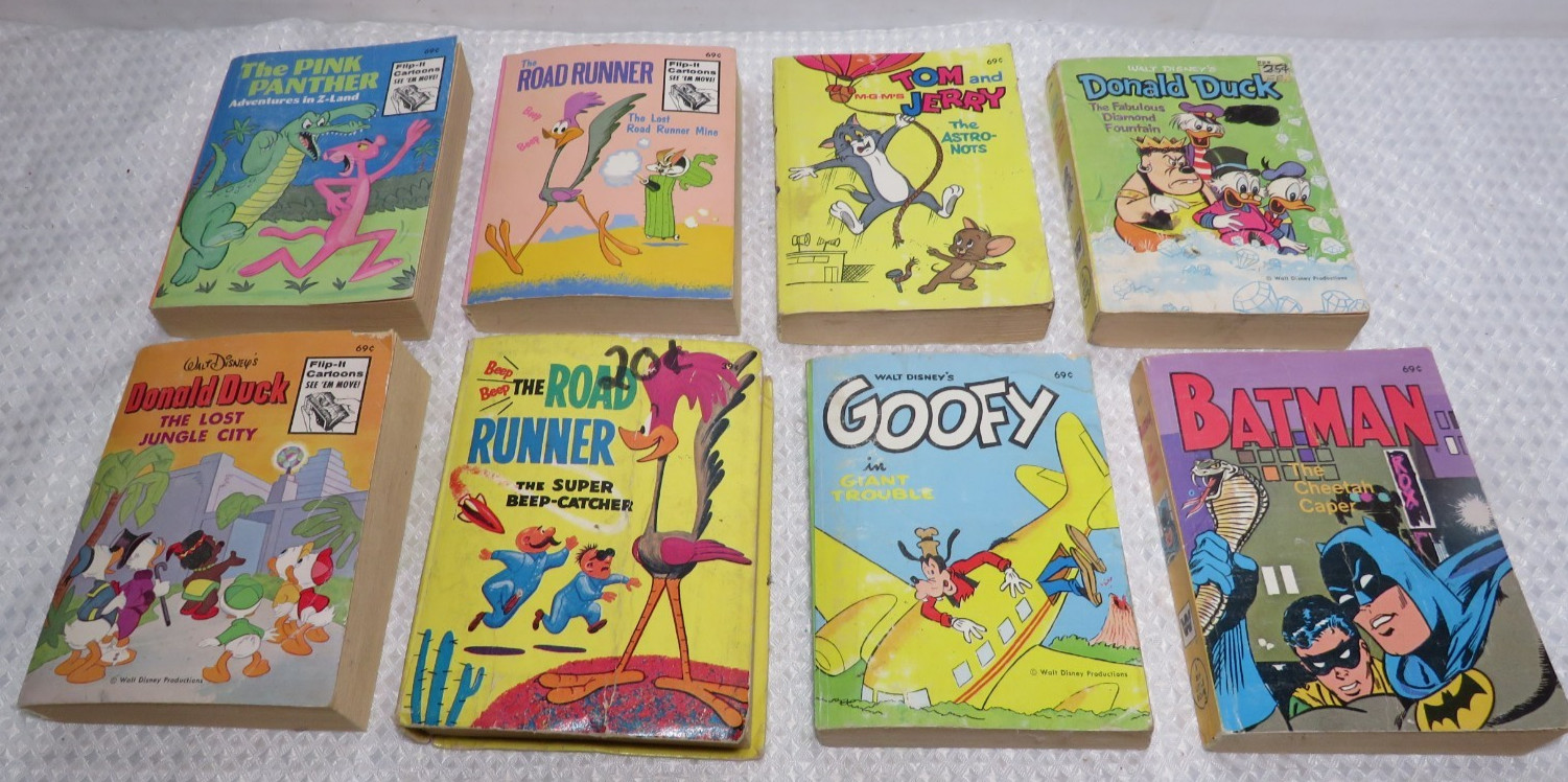 Vintage Lot of 8 Whitman Big Little Books 1967-1975 EXCELLENT Condition