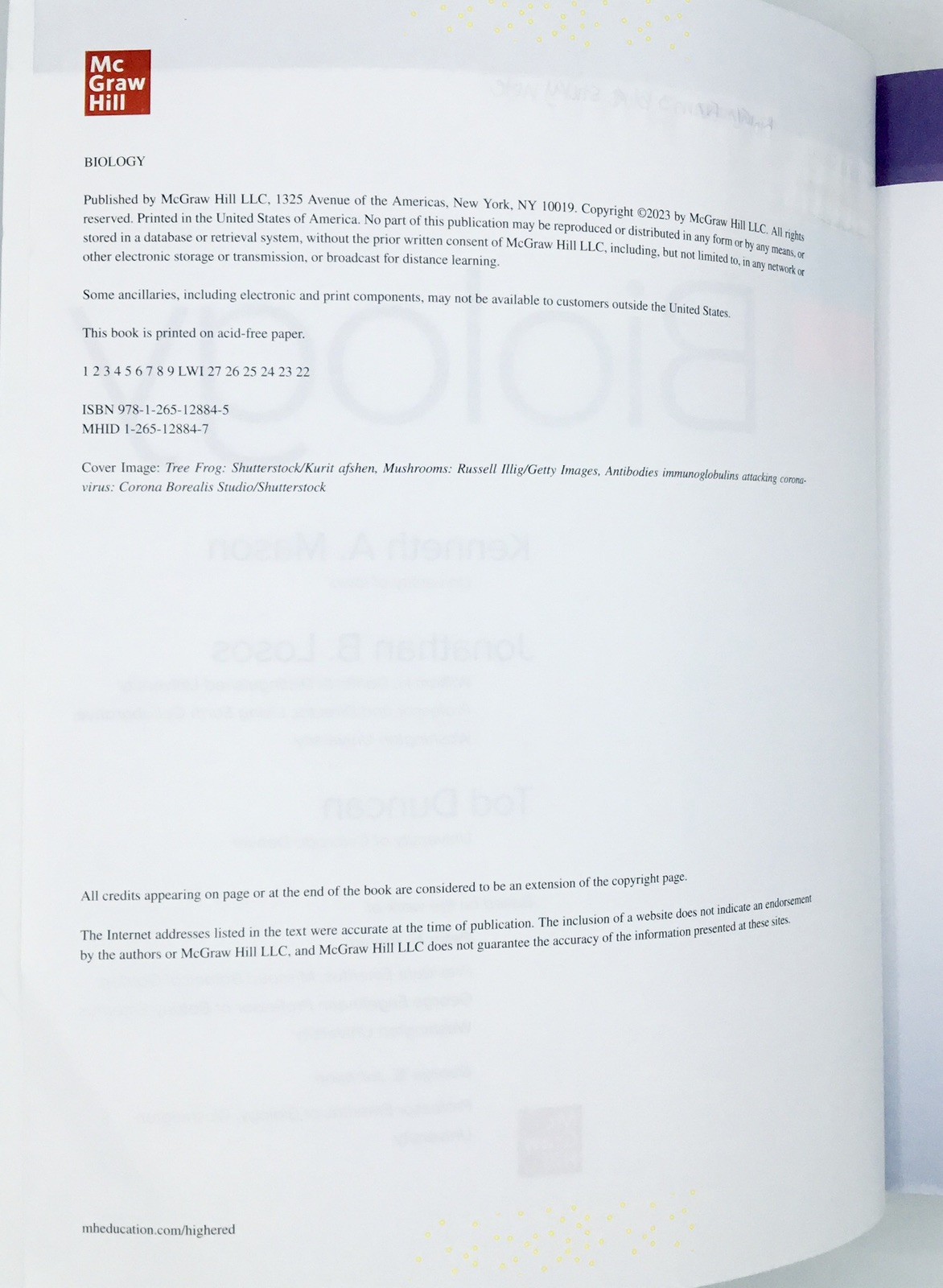 💥 Biology ISE (READ) 13th Edition by Peter Raven, Trade Paperback Book- VVG💥