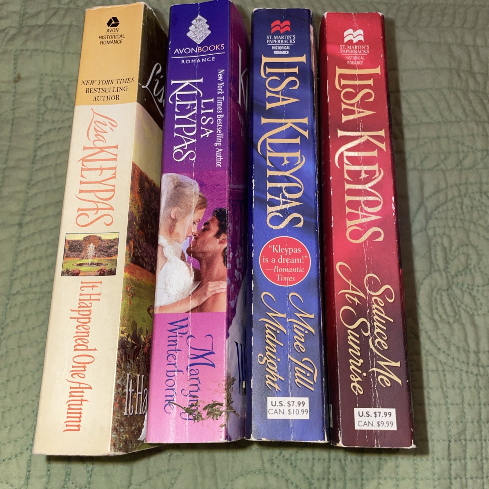Lot 4 Lisa Kleypas Books Mine Till Midnight Happened One Autumn ALL Stepback