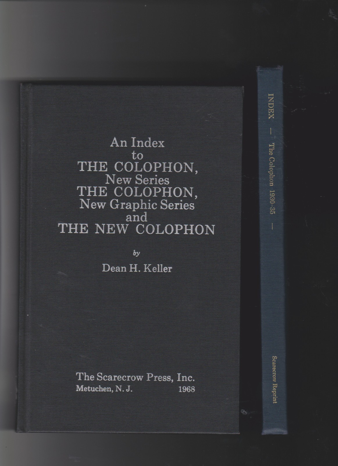 The Colophon,Index/Bibliography of the Quarterly,2 vol,Scarecrow Press 1967/68