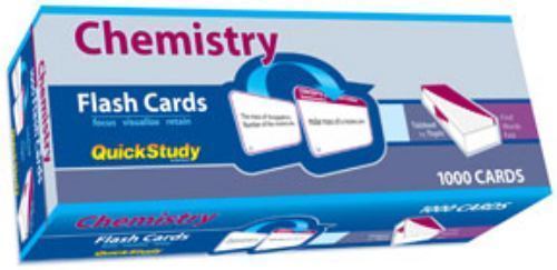 Chemistry Flash Cards – 1000 cards: a QuickStudy Reference Tool