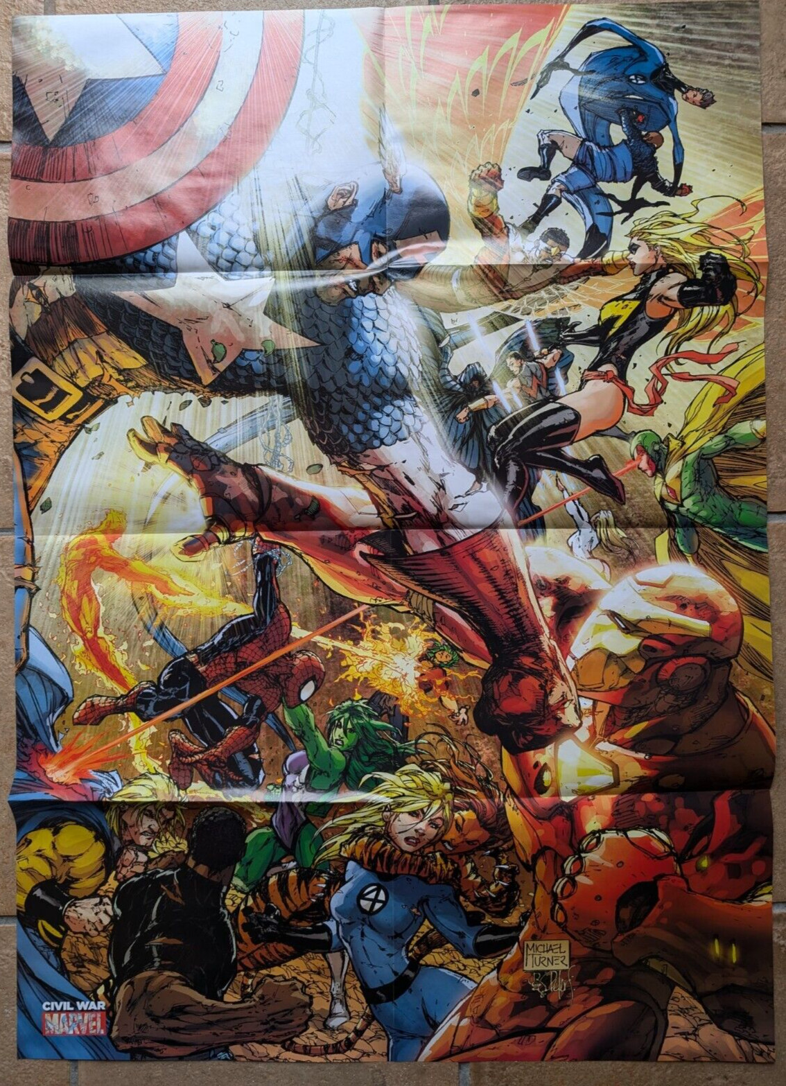 Marvel Civil War & Moon Knight 59.5cm x 84cm Promo Double-Sided Poster – New