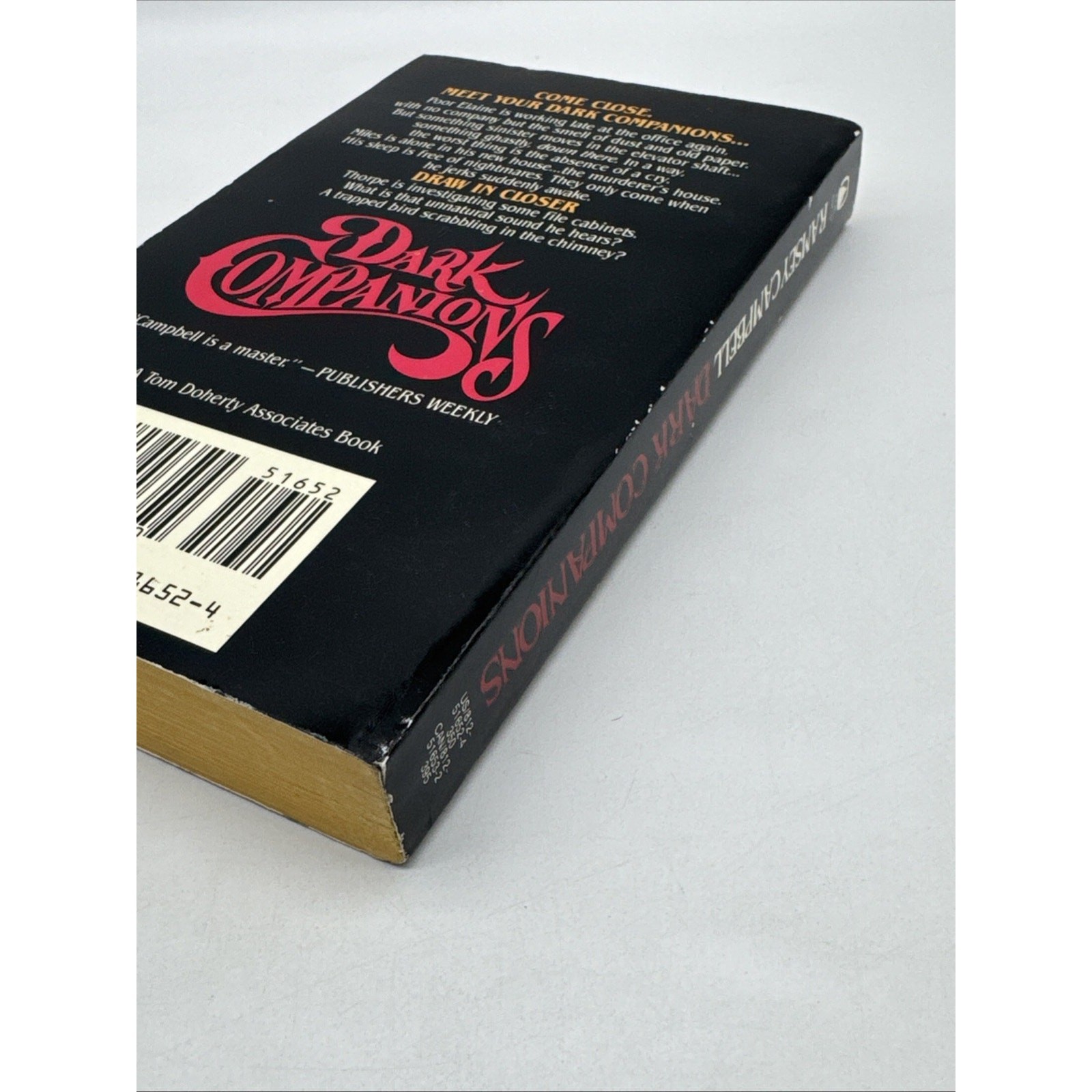 Dark Companions Ramsey Campbell 1985 VTG MMPB First Tor Printing Horror Fiction