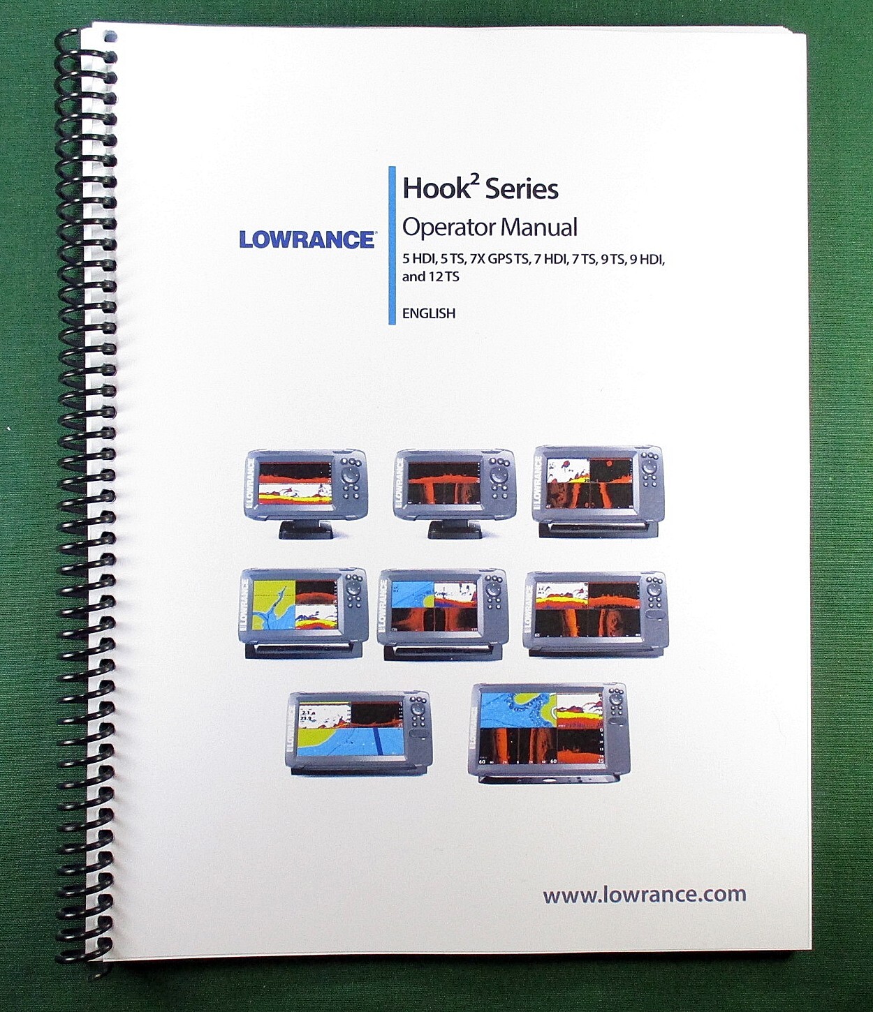 Lowrance Hook 2 Series Manual: Full Color 92 Pages & Protective Covers