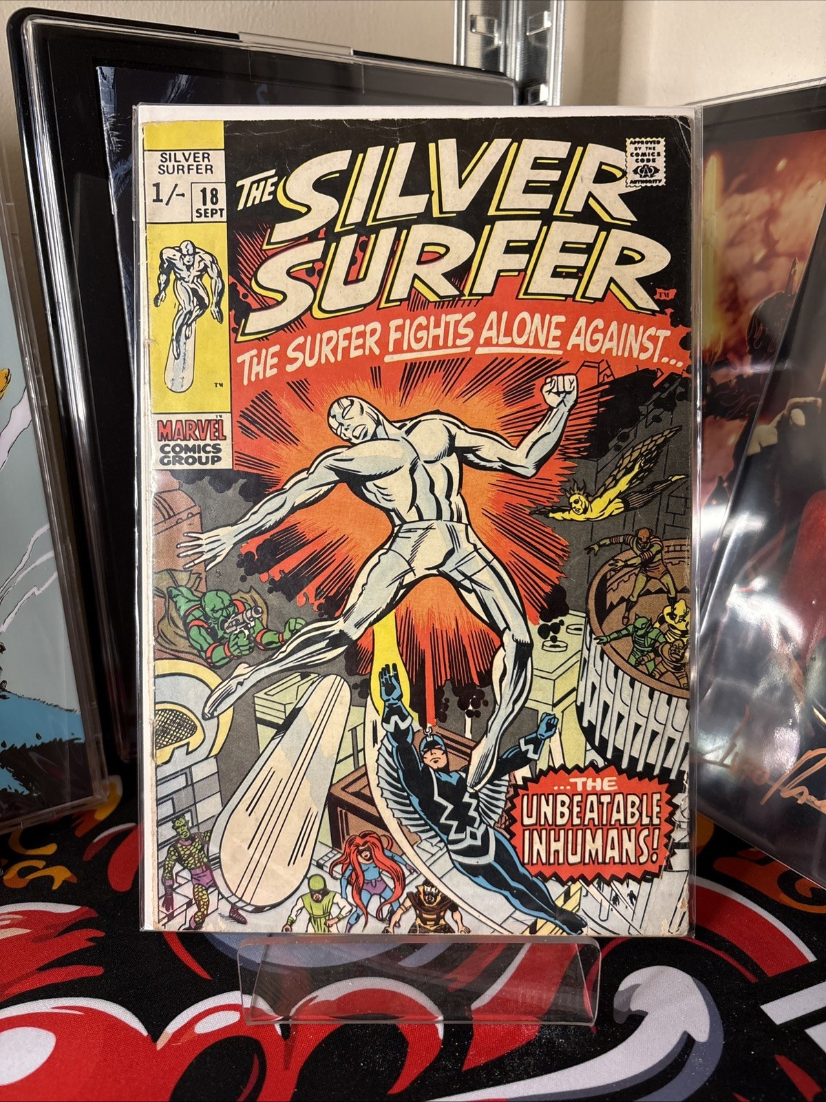 Silver Surfer #18 original Marvel Comic Sept 1970 Inhumans. Stan Lee/Jack Kirby1