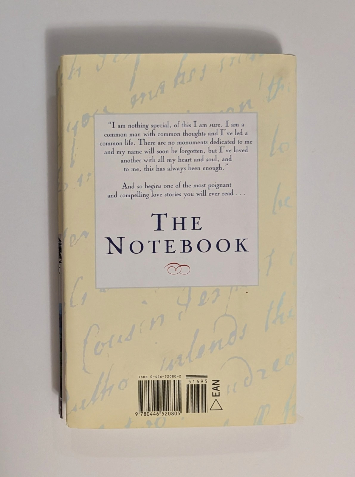THE NOTEBOOK Nicholas Sparks 1st Ed/1st Pr HCDJ Signed/Inscribed Near Fine