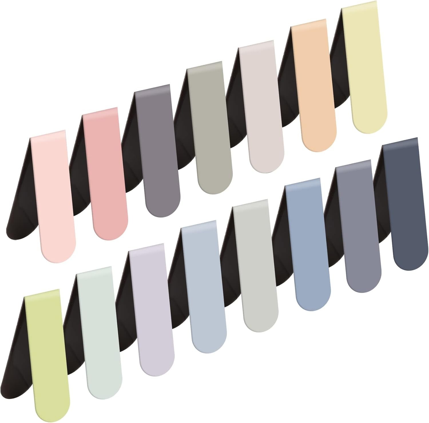 15PCS Magnetic Bookmarks for Students, Adults, and Kids in Solid Colors