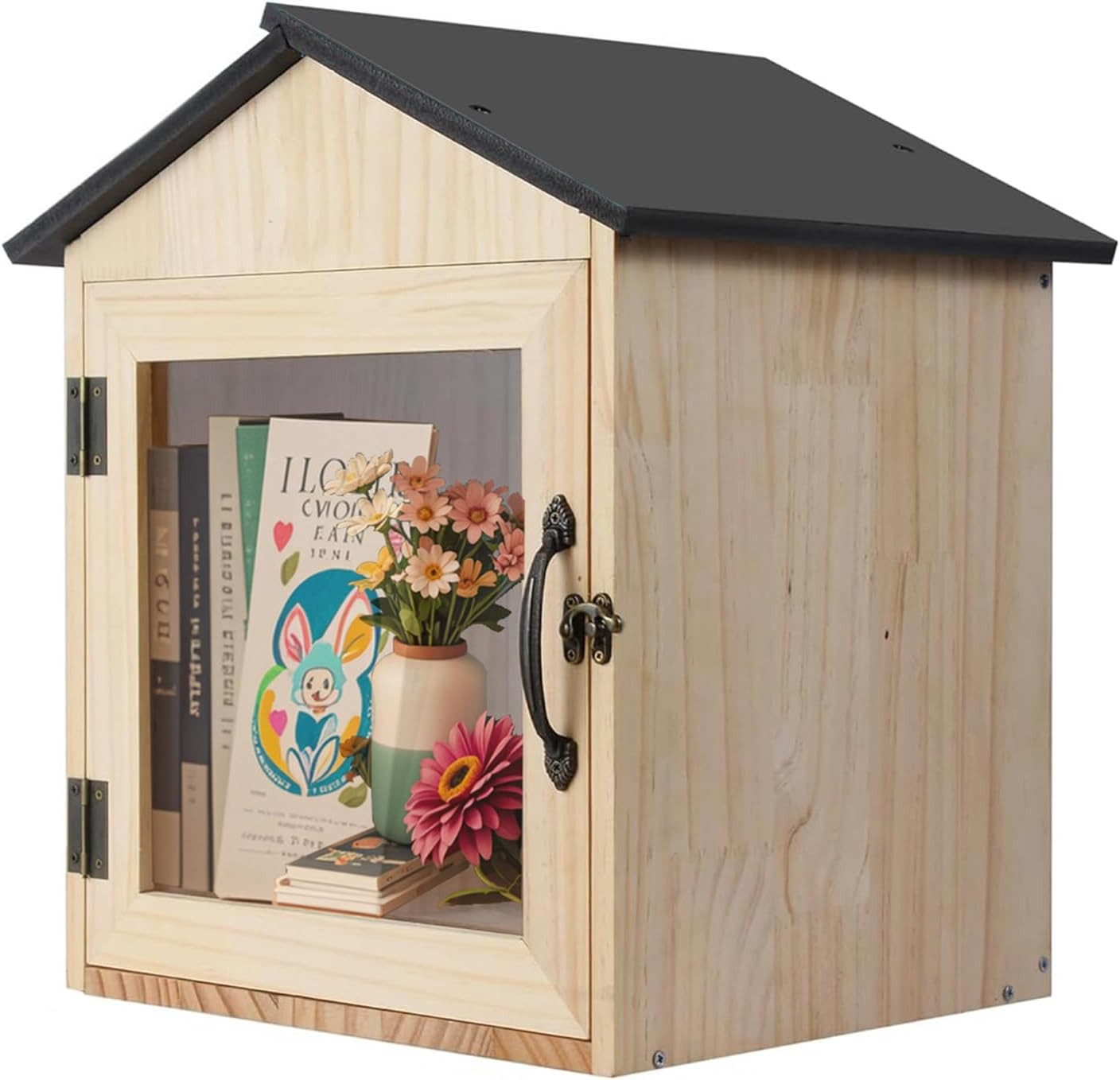 Little Library Box Outdoor Wooden outside Library Book Boxes‌ Literature Exchang