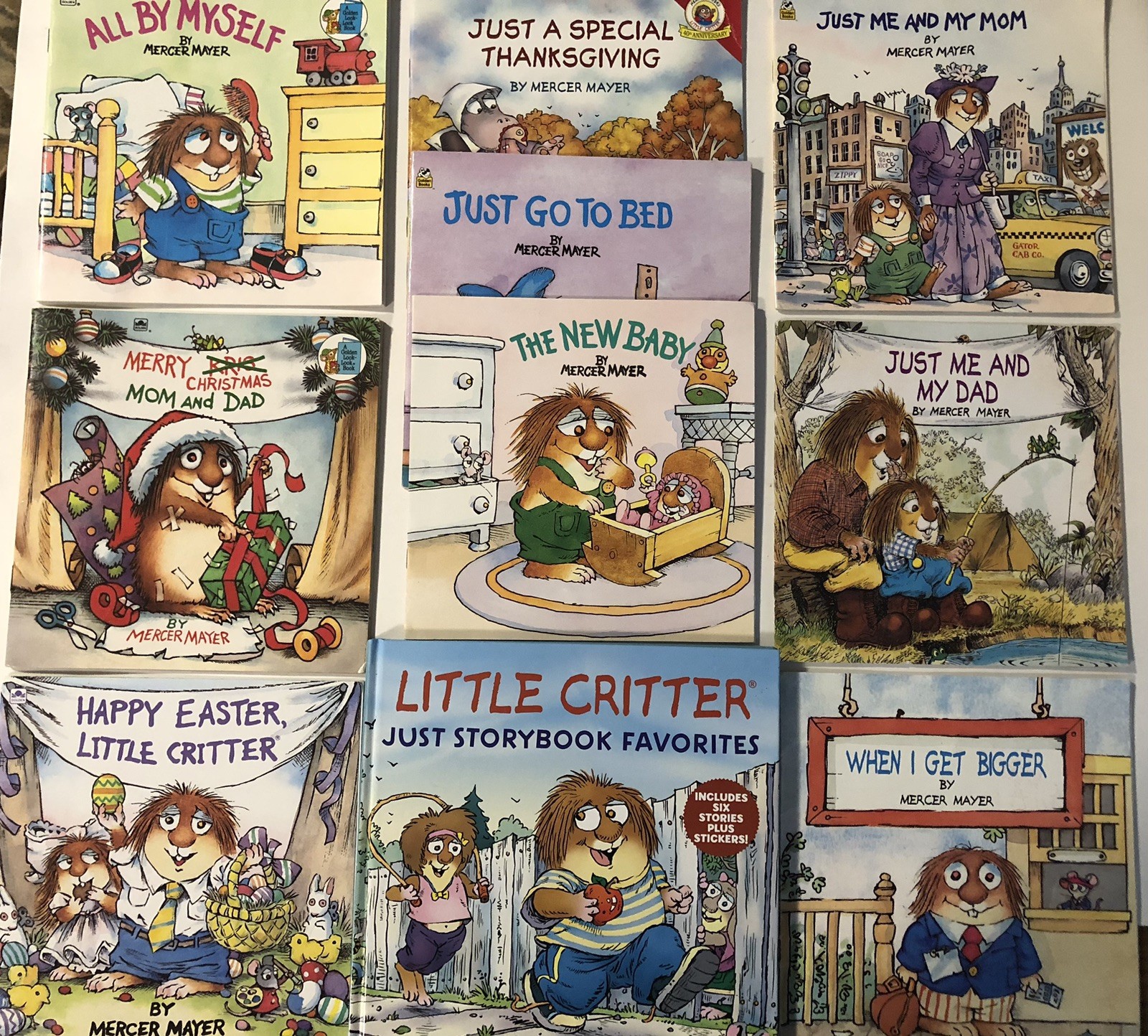LOT 0F 10 LITTLE CRITTER CHILDREN’S STORY BOOKS BY MERCER MAYER ~ 15 Stories